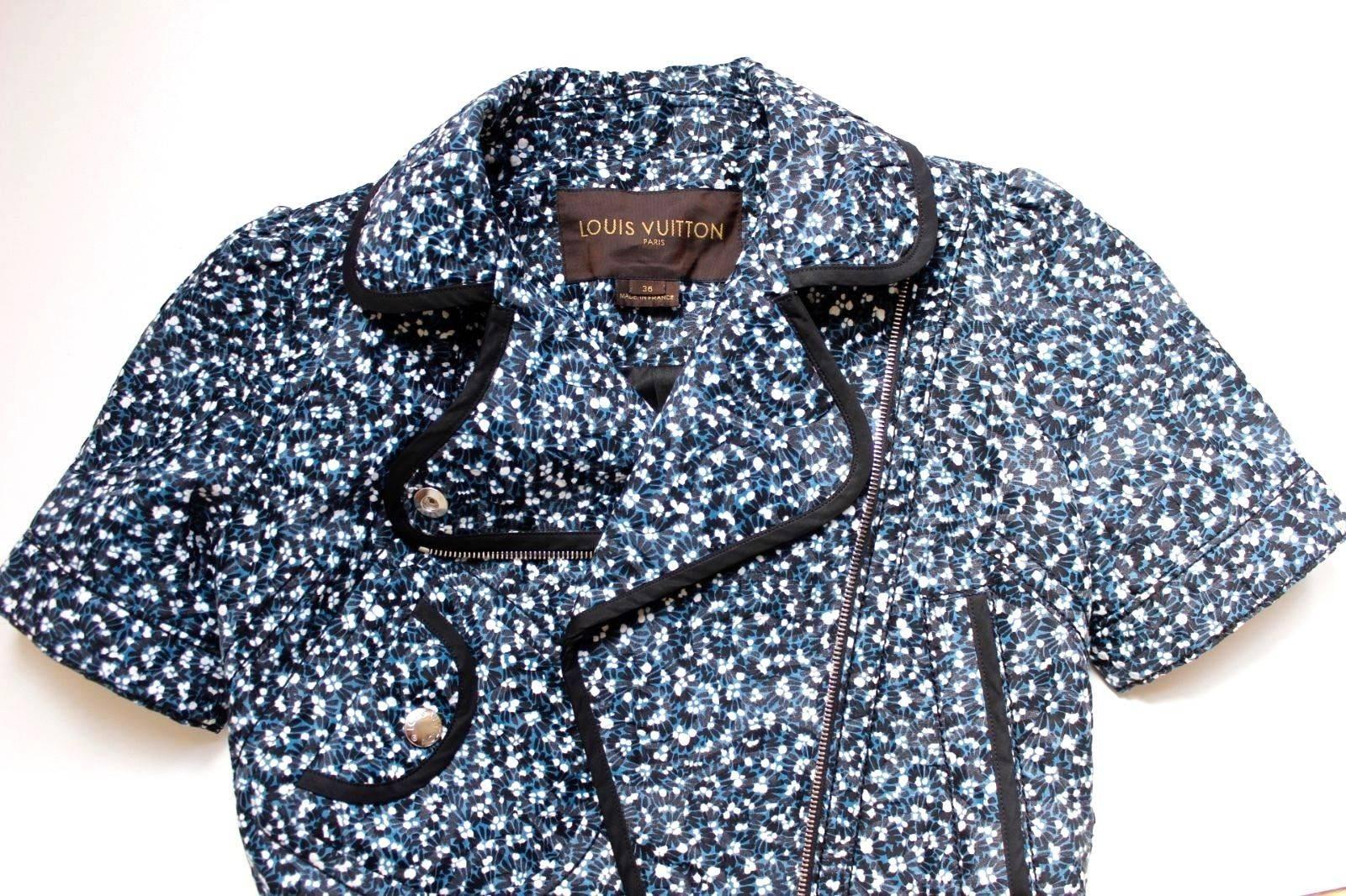 Louis Vuitton Blue Print Short Sleeve Resort 2012 Jacket 36 uk 8   For Sale 3