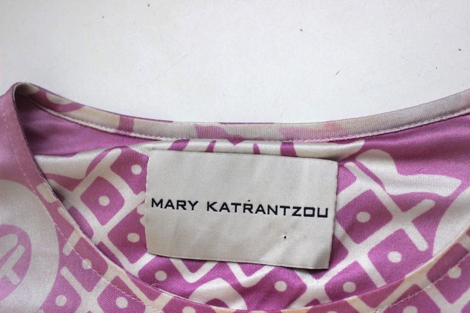 MARY KATRANTZOU Pink Jewel Print Stretch Dress S  For Sale 1