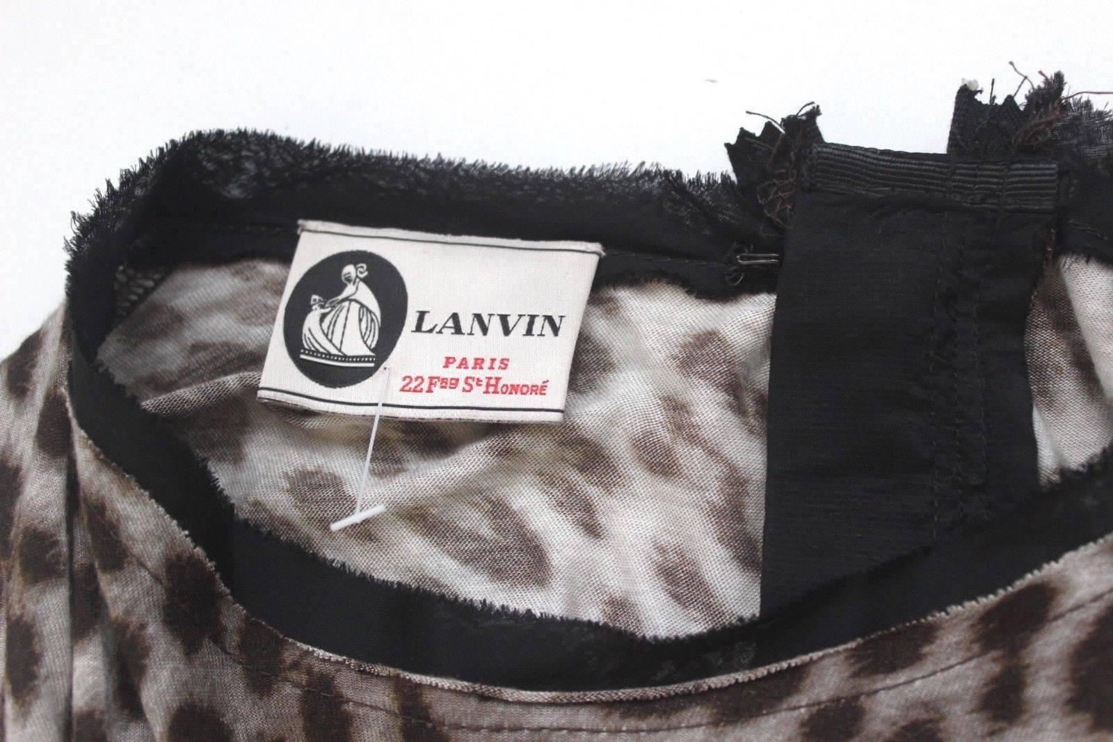 Lanvin Leopard T shirt Cotton Dress S  2