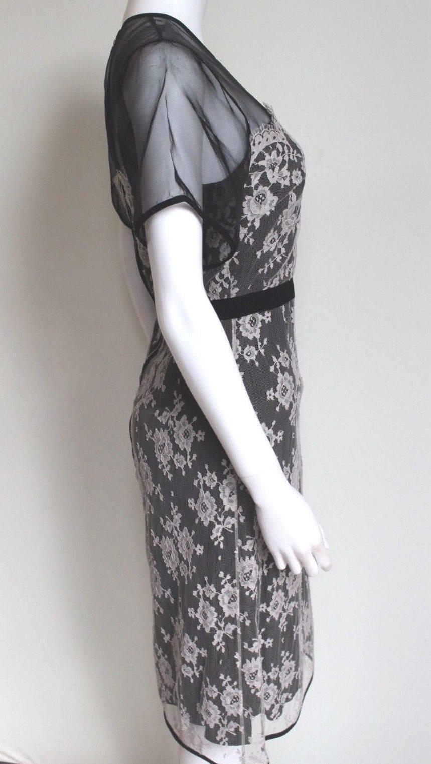 Erdem Heidi Organza-Lace Dress UK 10  For Sale 1