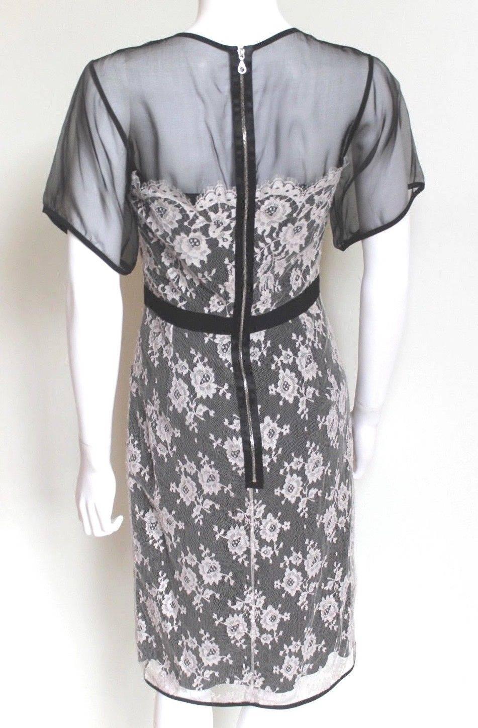 Erdem Heidi Organza-Lace Dress UK 10  For Sale 2
