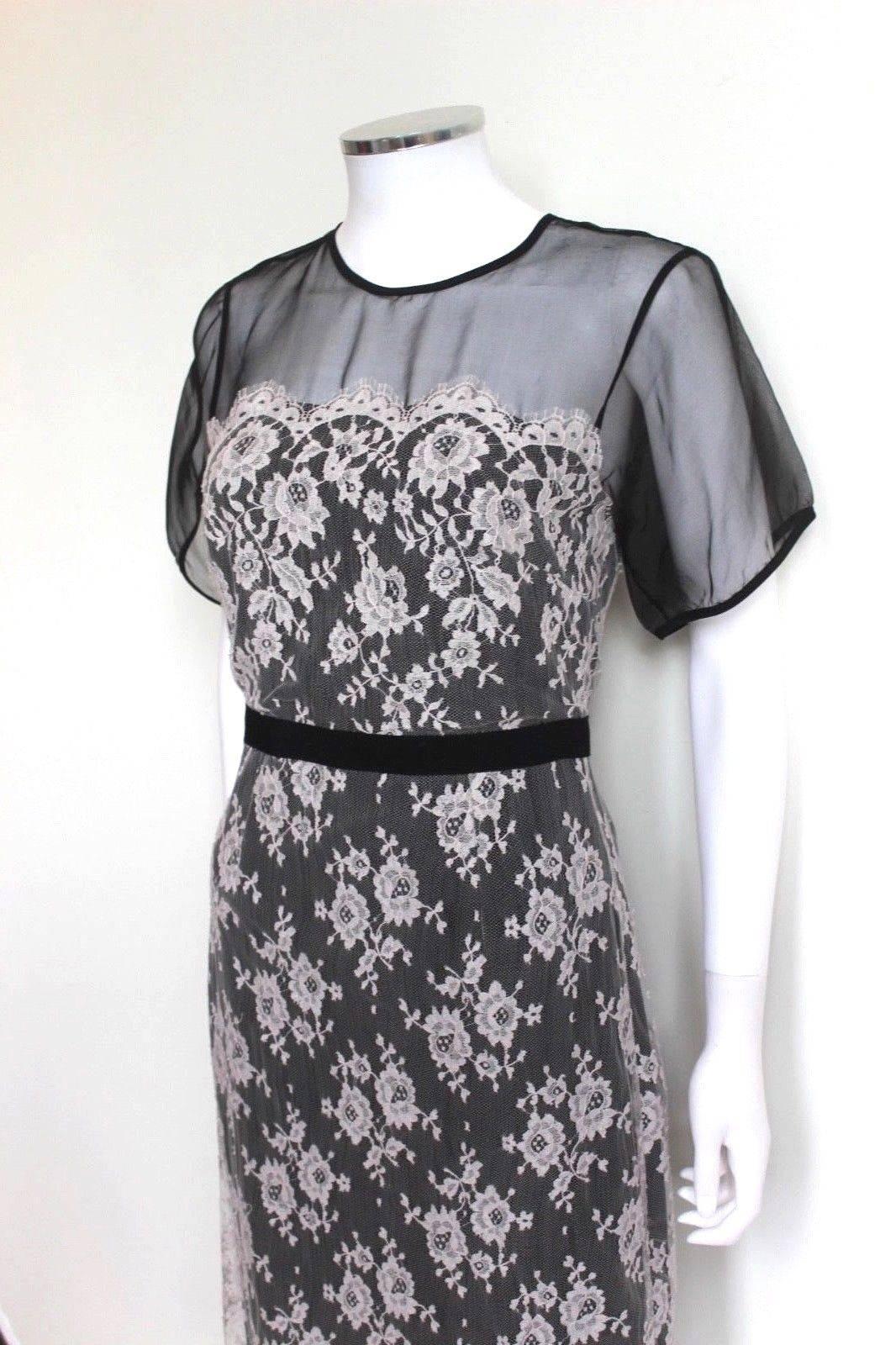 Erdem Heidi Organza-Lace Dress UK 10  In New Condition For Sale In London, GB