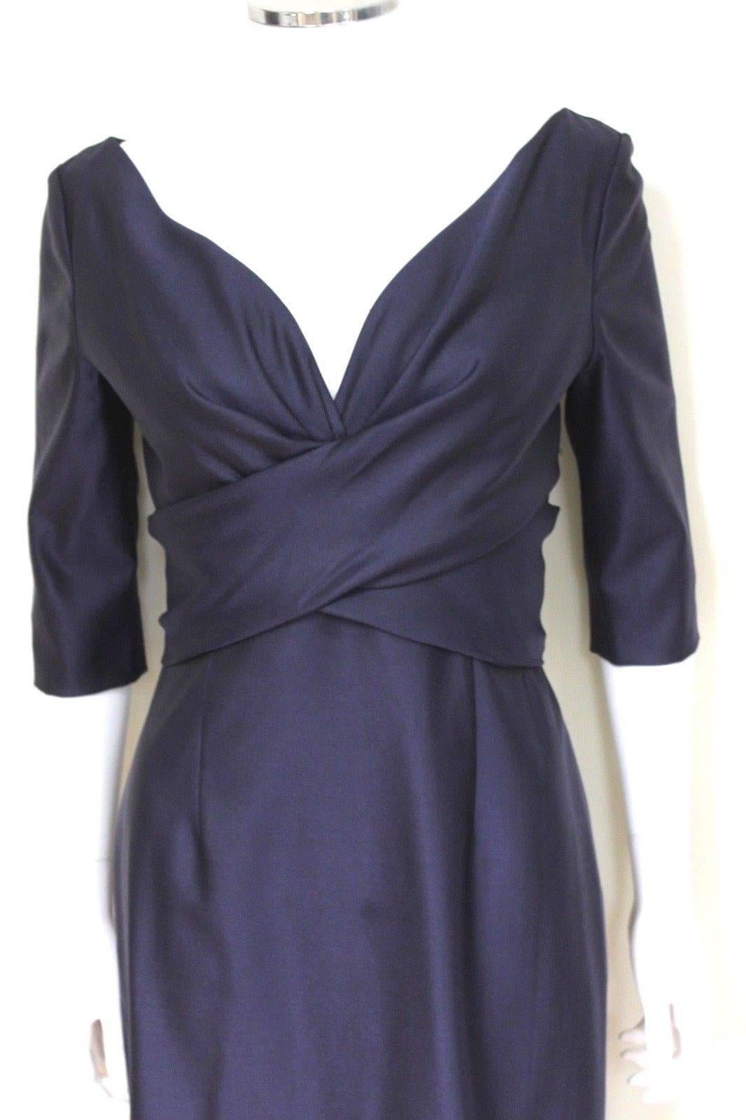 Alexander McQueen Navy A/W 2005 Runway Collection Dress It 40 uk 8 In Excellent Condition For Sale In London, GB