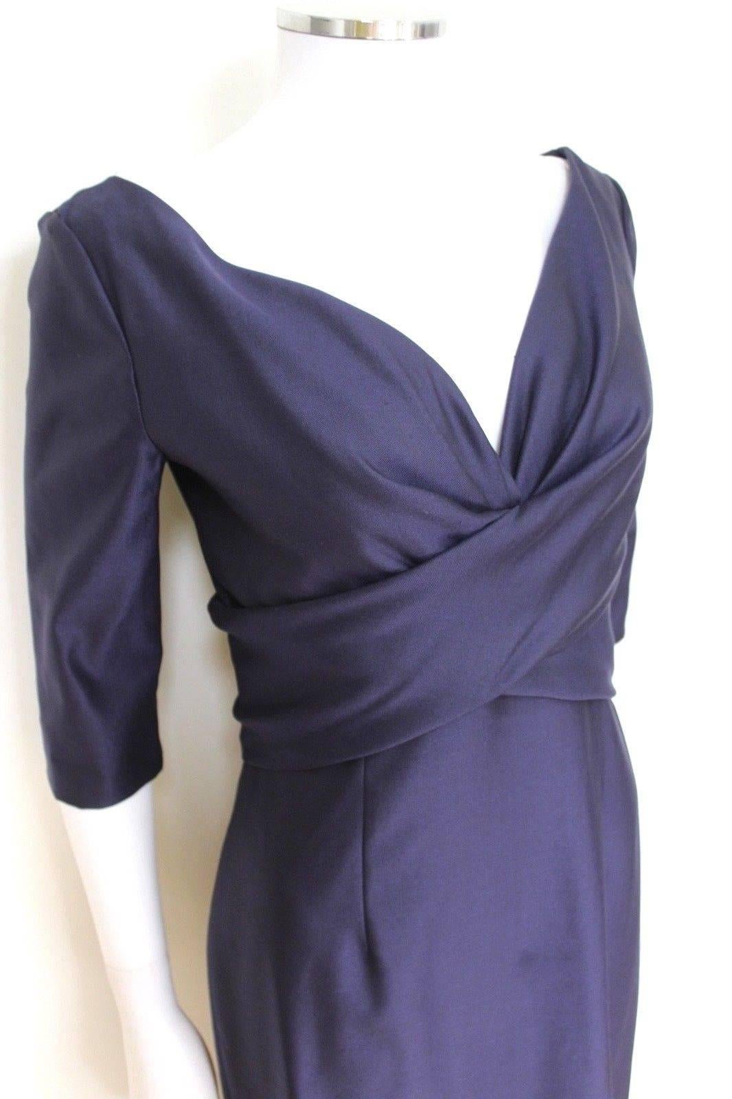 Women's Alexander McQueen Navy A/W 2005 Runway Collection Dress It 40 uk 8 For Sale