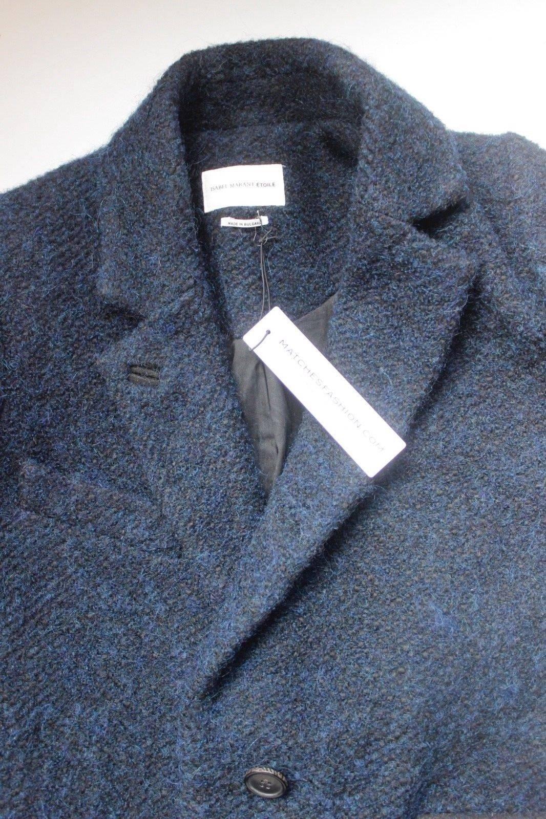 New Isabel Marant Etoile Daphne Navy Wool-Blend Coat F 34 uk 6 For Sale 2