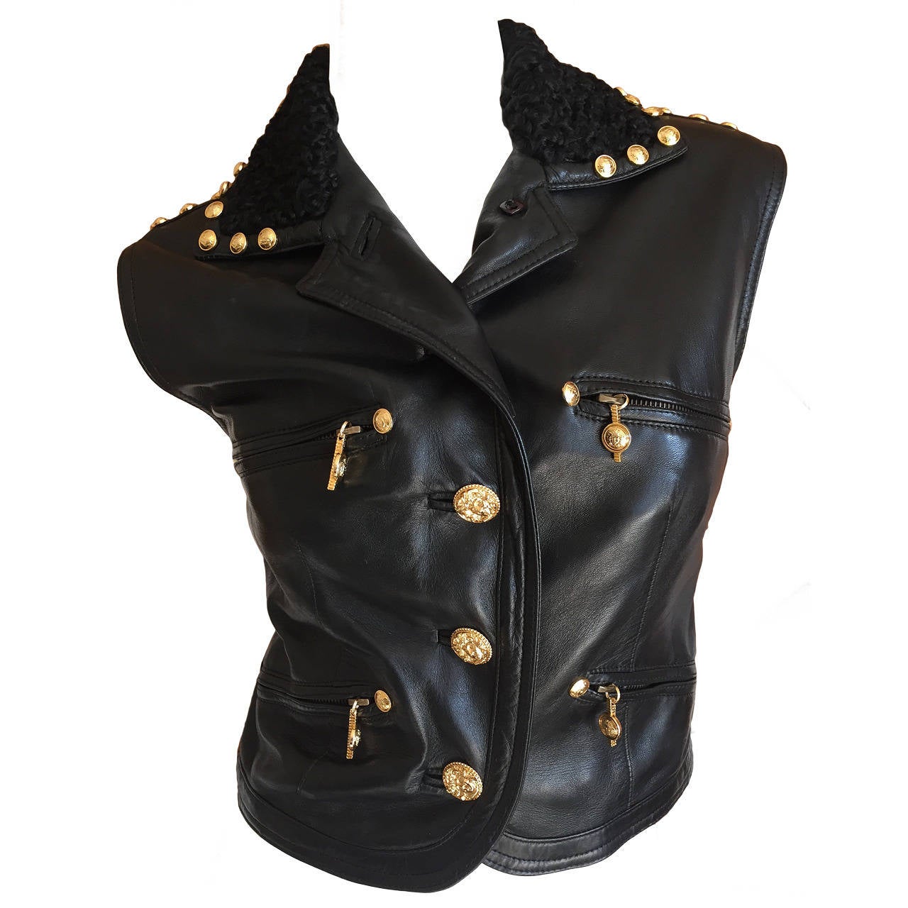 Gianni Versace Iconic 1992 Leather Vest