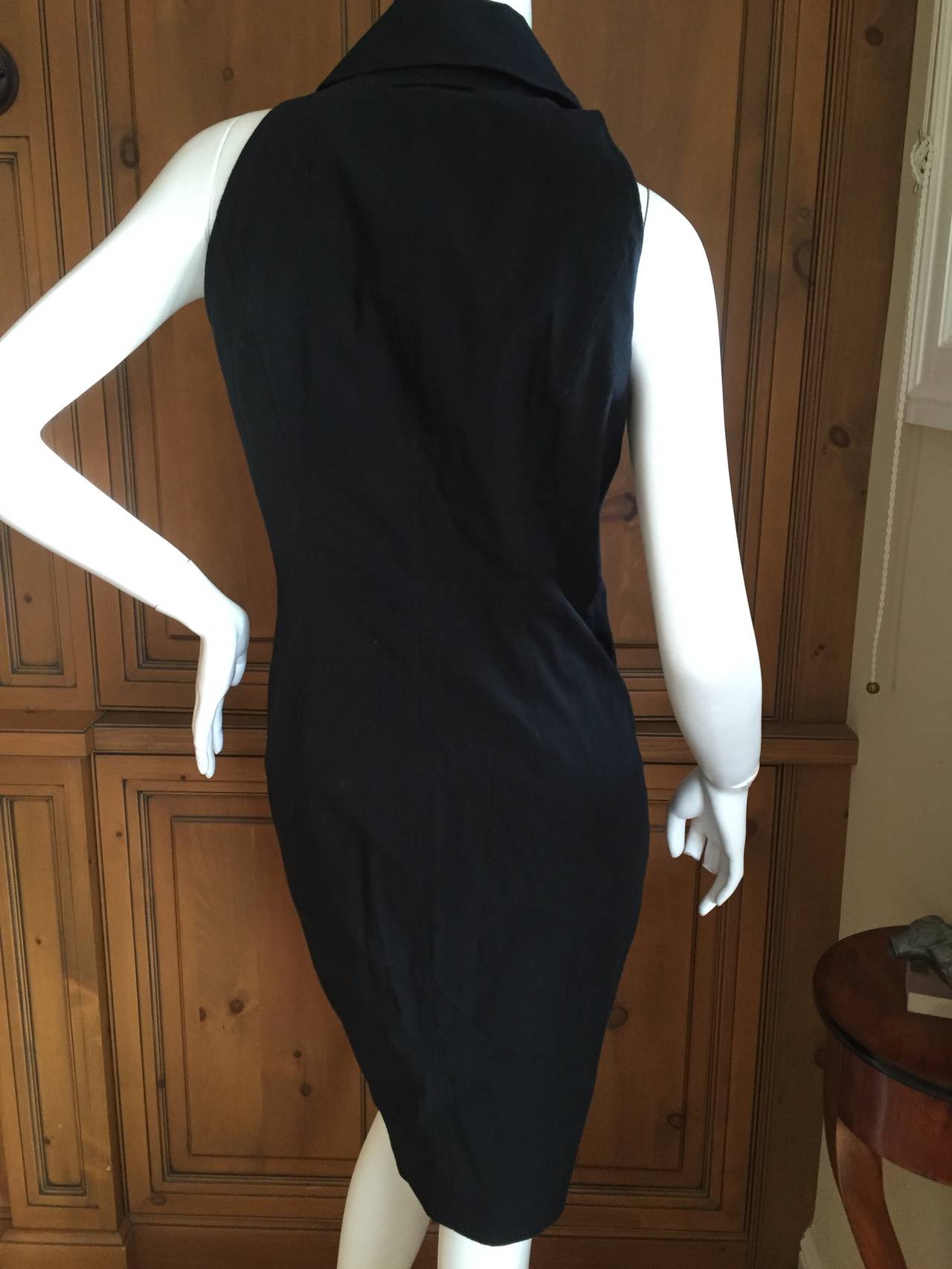 Jean Paul Gaultier Vintage Black Cotton Moto Style Dress at 1stDibs