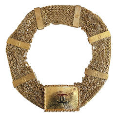 Chanel 15 Row Gold Chain Belt w Bold CC Buckle