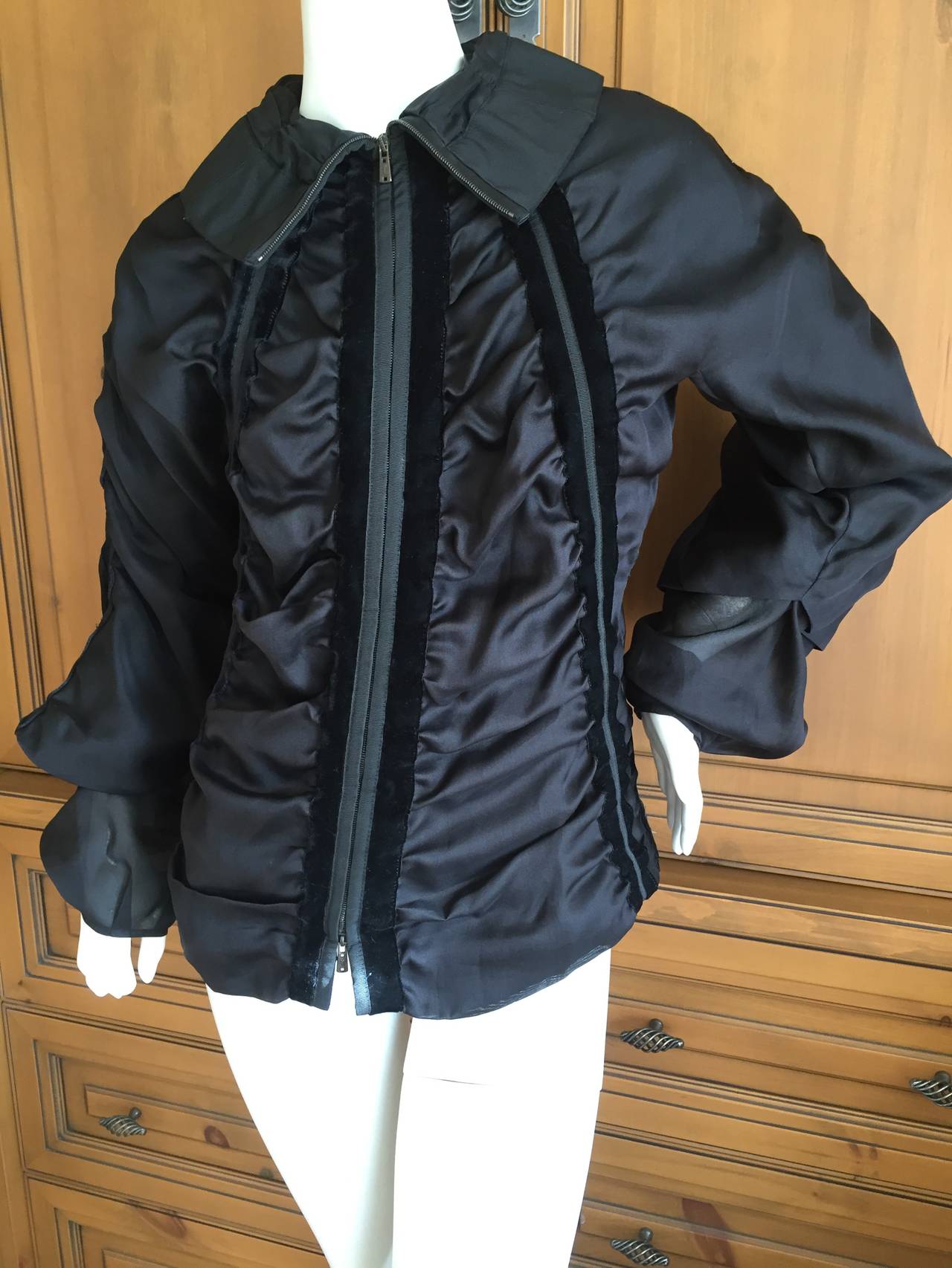 YSL Look 1 Fall 2002 Black Jacket by Tom Ford In Excellent Condition For Sale In Cloverdale, CA