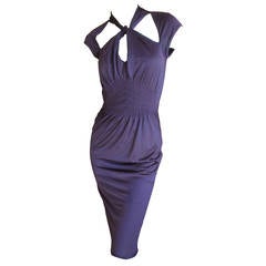 Gucci by Tom Ford Sexy Purple Jersey Backless Dress