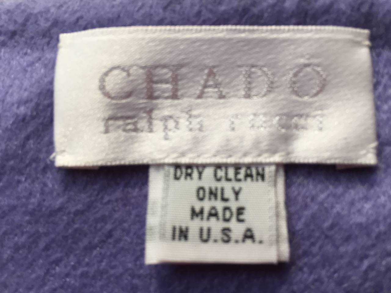 Chado purple double faced cashmere scarf/ shawl from Ralph Rucci In Excellent Condition In Cloverdale, CA
