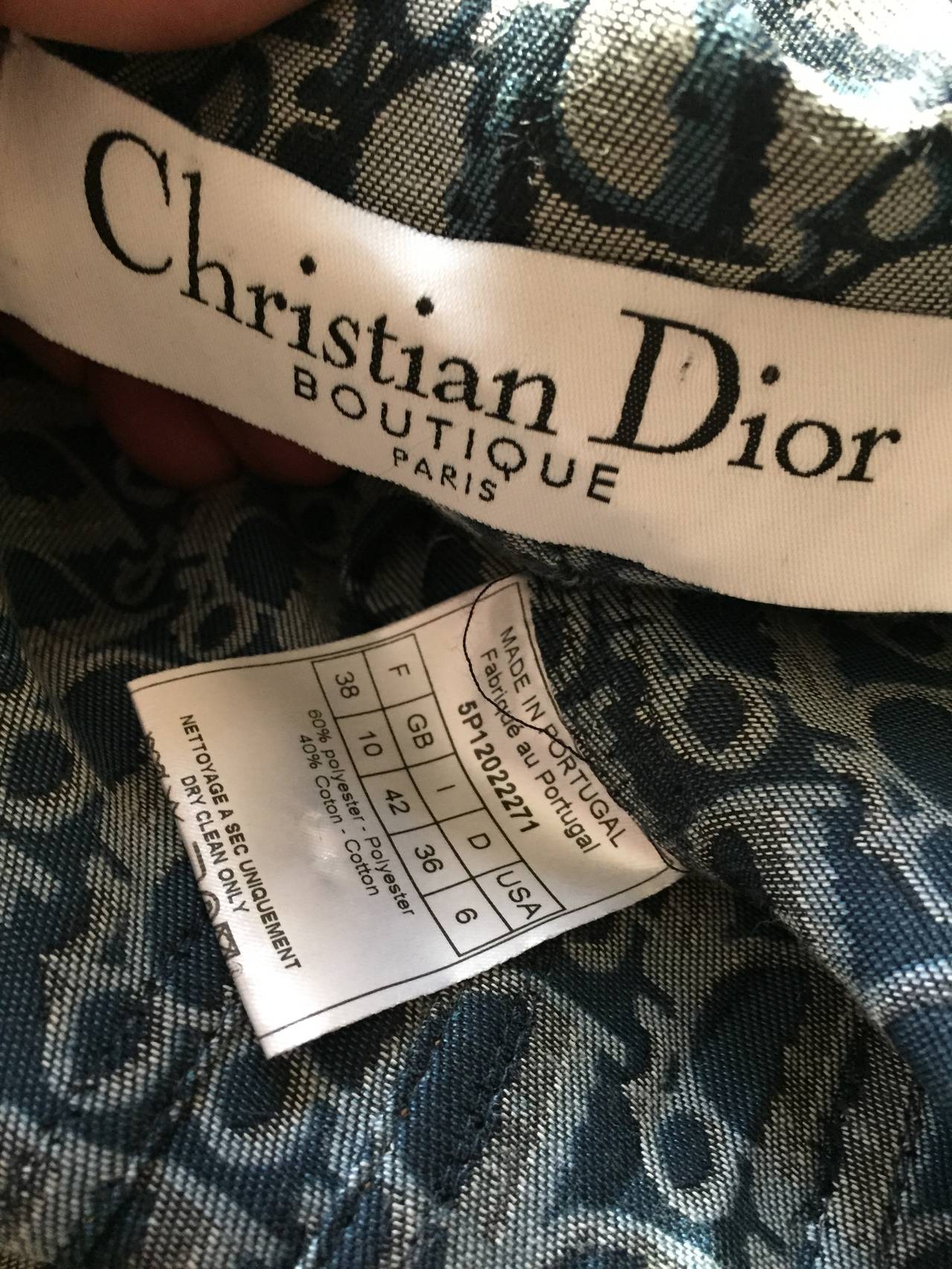 Dior Denim Logo Jacket by John Galliano In New Condition In Cloverdale, CA