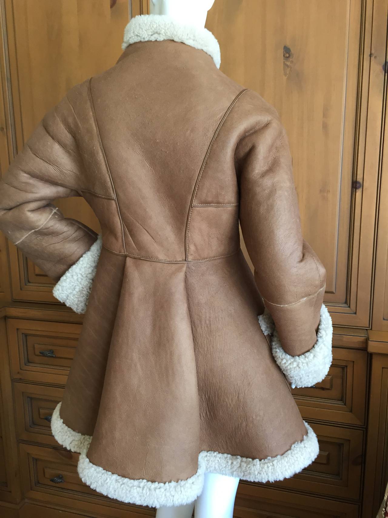 Early Alexander McQueen Shearling Coat In Excellent Condition In Cloverdale, CA