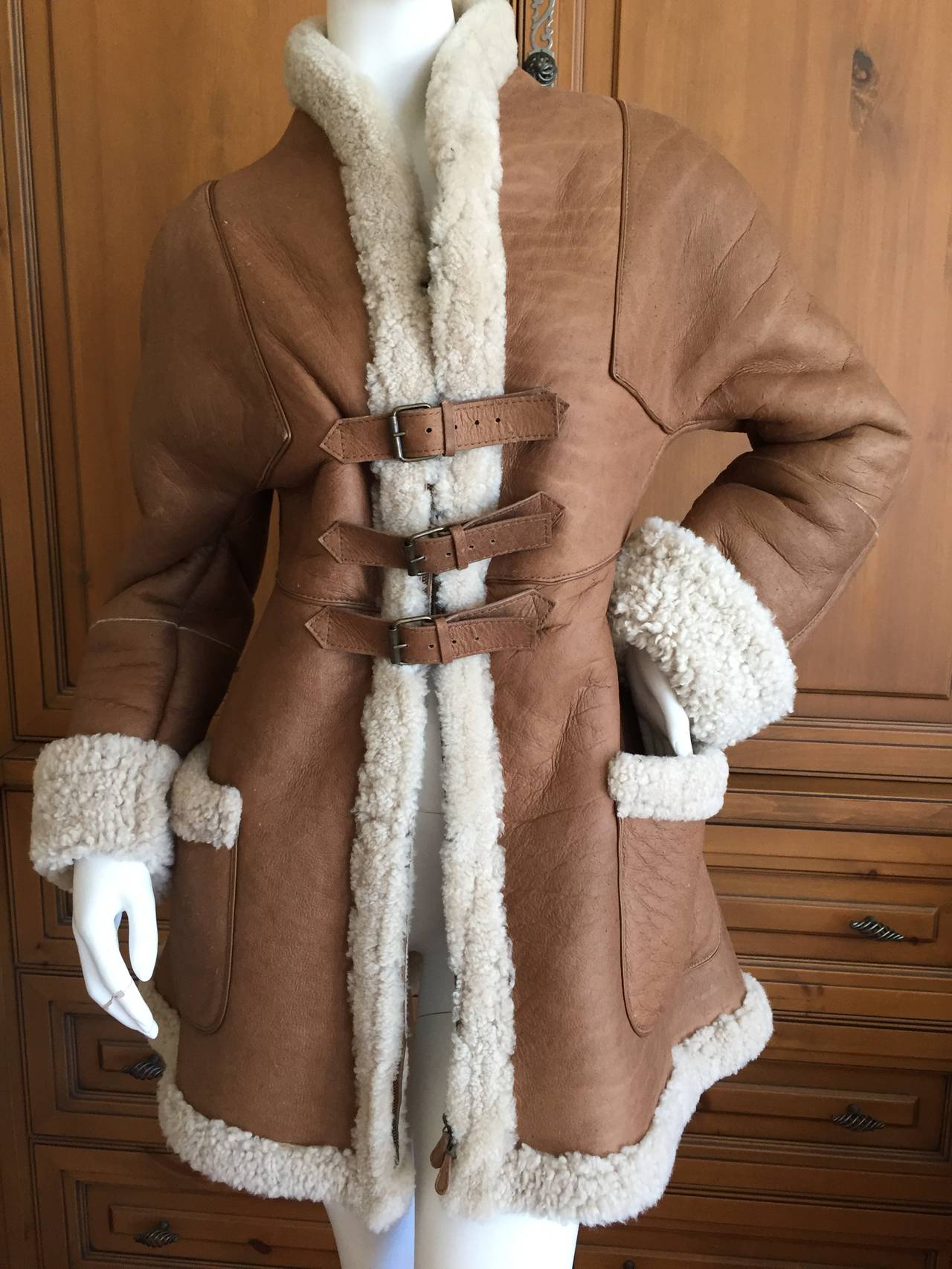 Early Alexander McQueen Shearling Coat 2