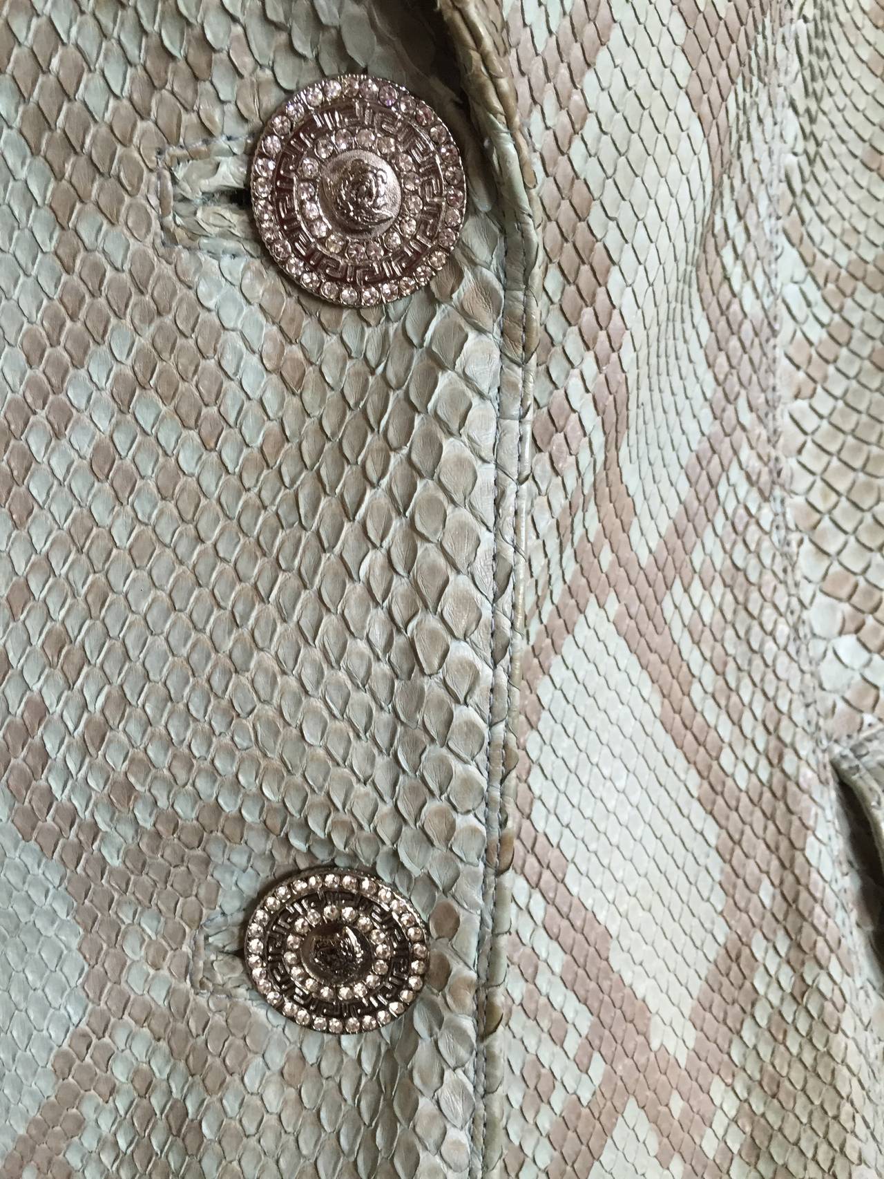 Gianni Versace Couture VIntage Python Coat 1990 In Excellent Condition In Cloverdale, CA
