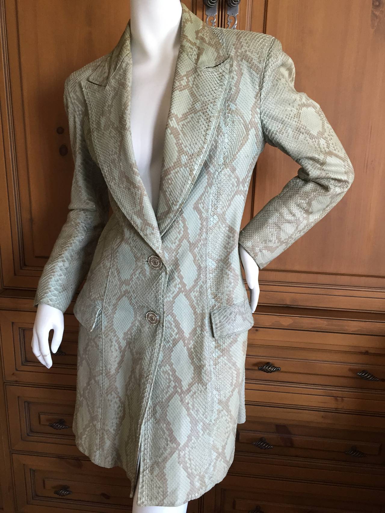 Women's Gianni Versace Couture VIntage Python Coat 1990