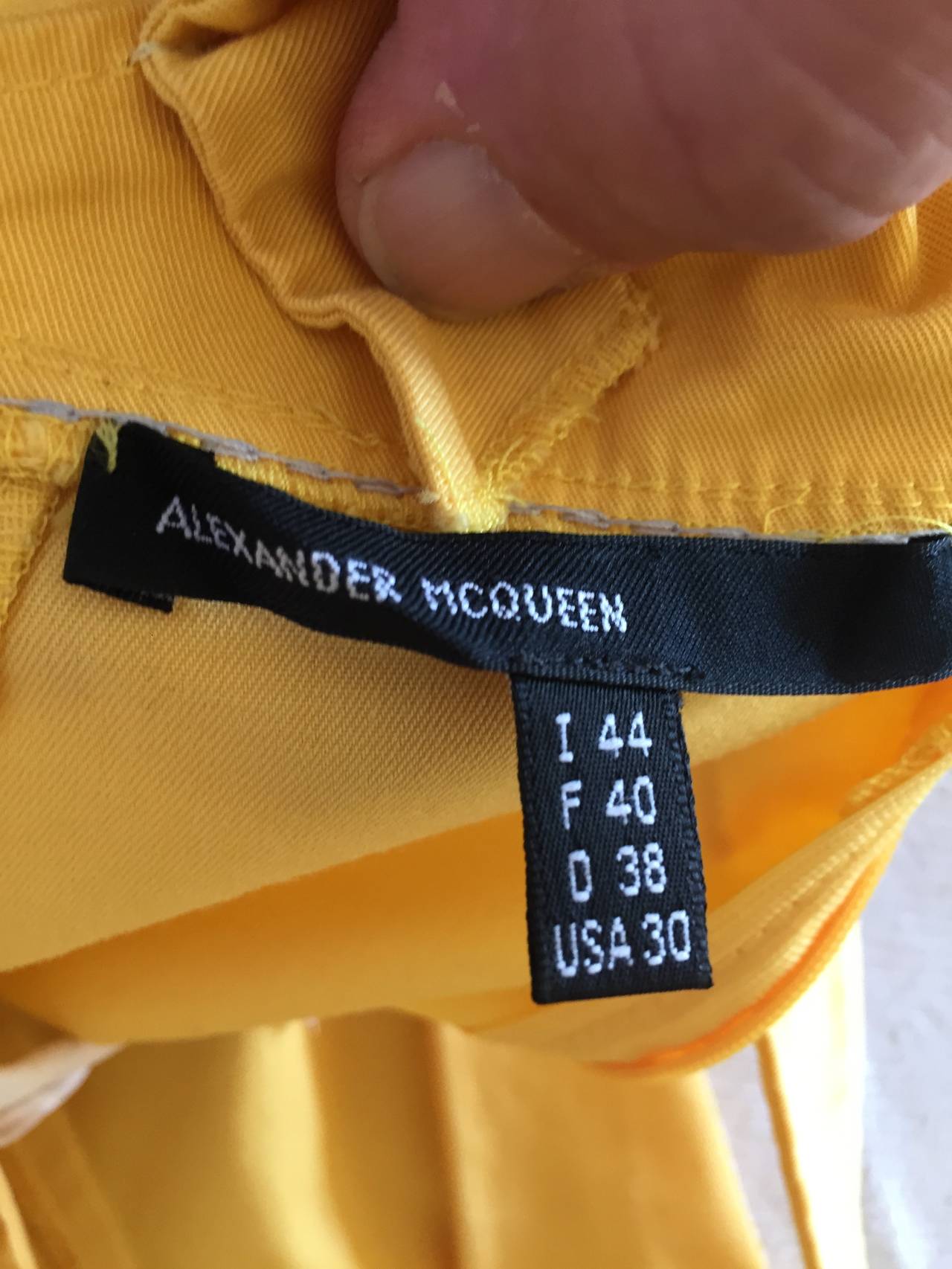 Alexander McQueen Yellow Sun Dress w Corset Lacing 4