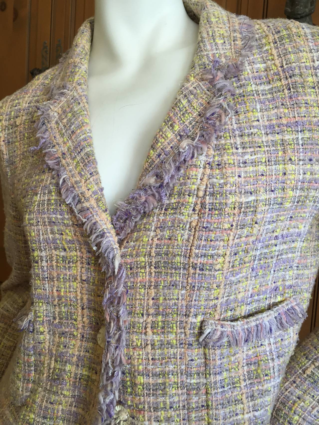 Chanel Easter Egg Colors Fantasy Tweed Jacket