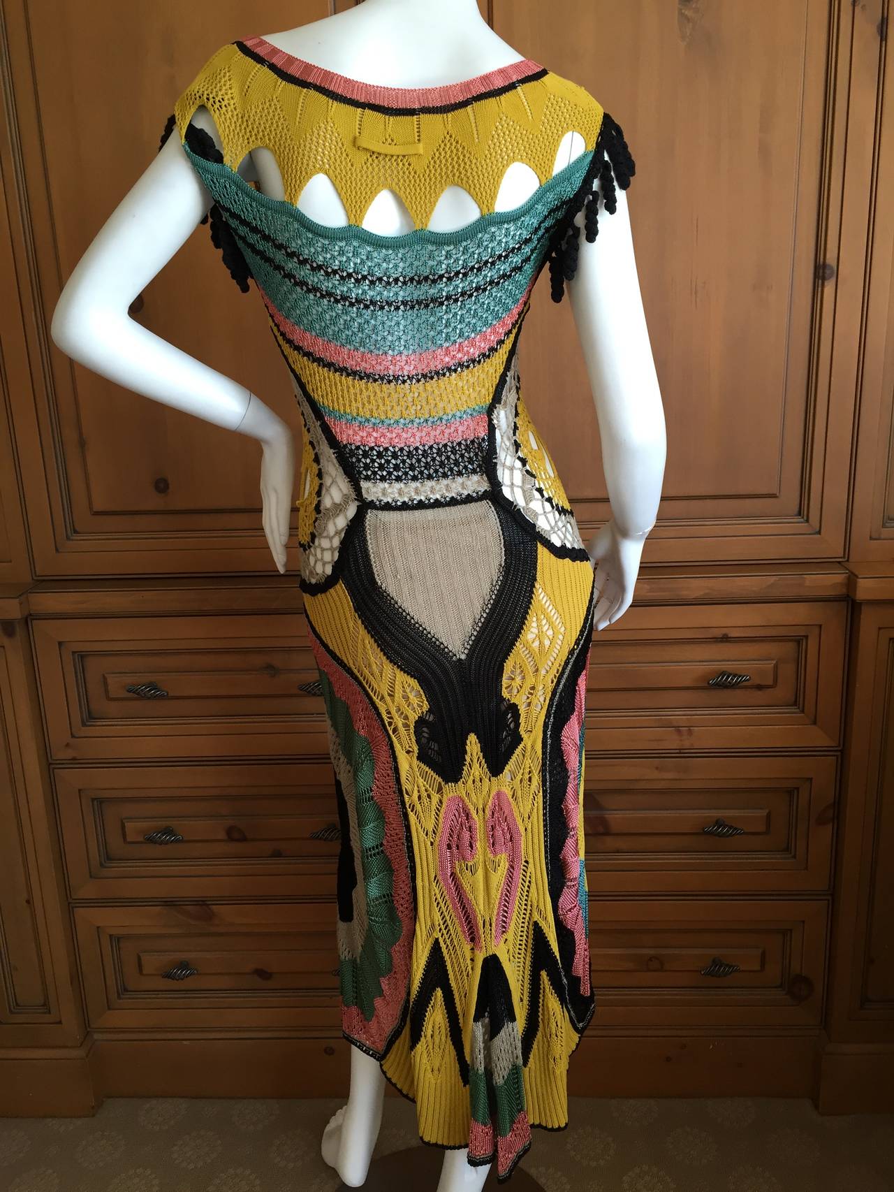 Jean Paul Gaultier Crochet Multicolor Dress 1
