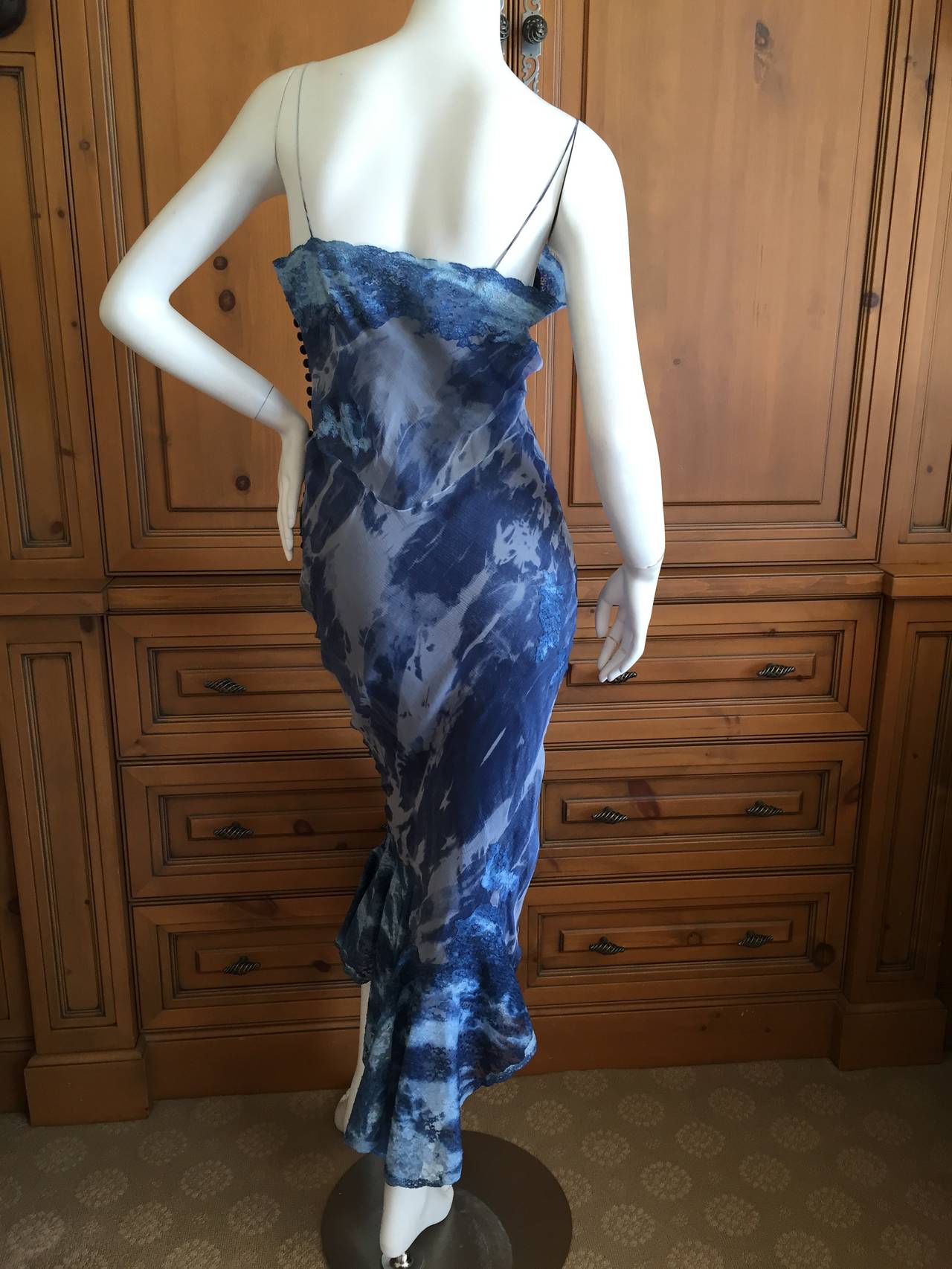 Christian Dior by John Galliano Bias Cut Lace Insert Dress 1