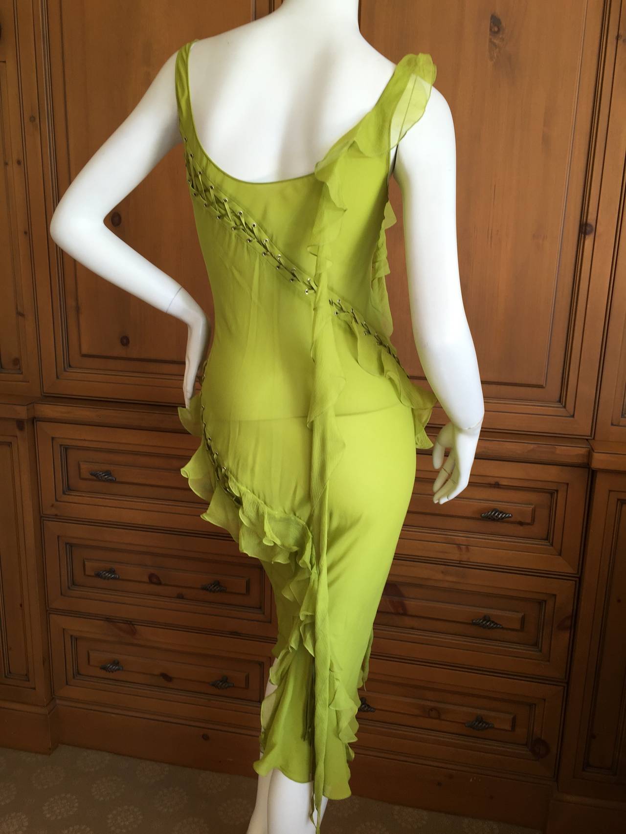 Christian Dior by John Galliano Dress w Spiral Corset Lace Details In Excellent Condition In Cloverdale, CA