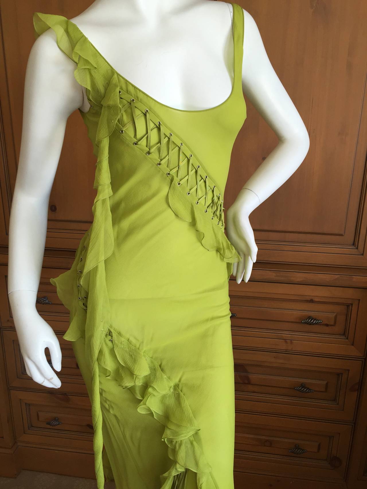Christian Dior by John Galliano Dress w Spiral Corset Lace Details 1