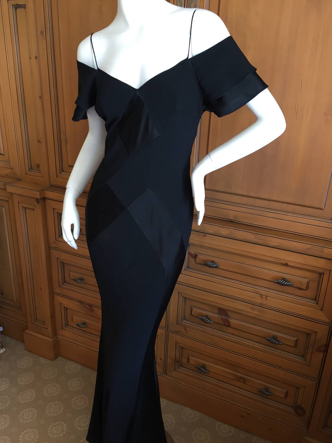 Women's John Galliano 1995 Bias Cut Diamond Pattern Dress