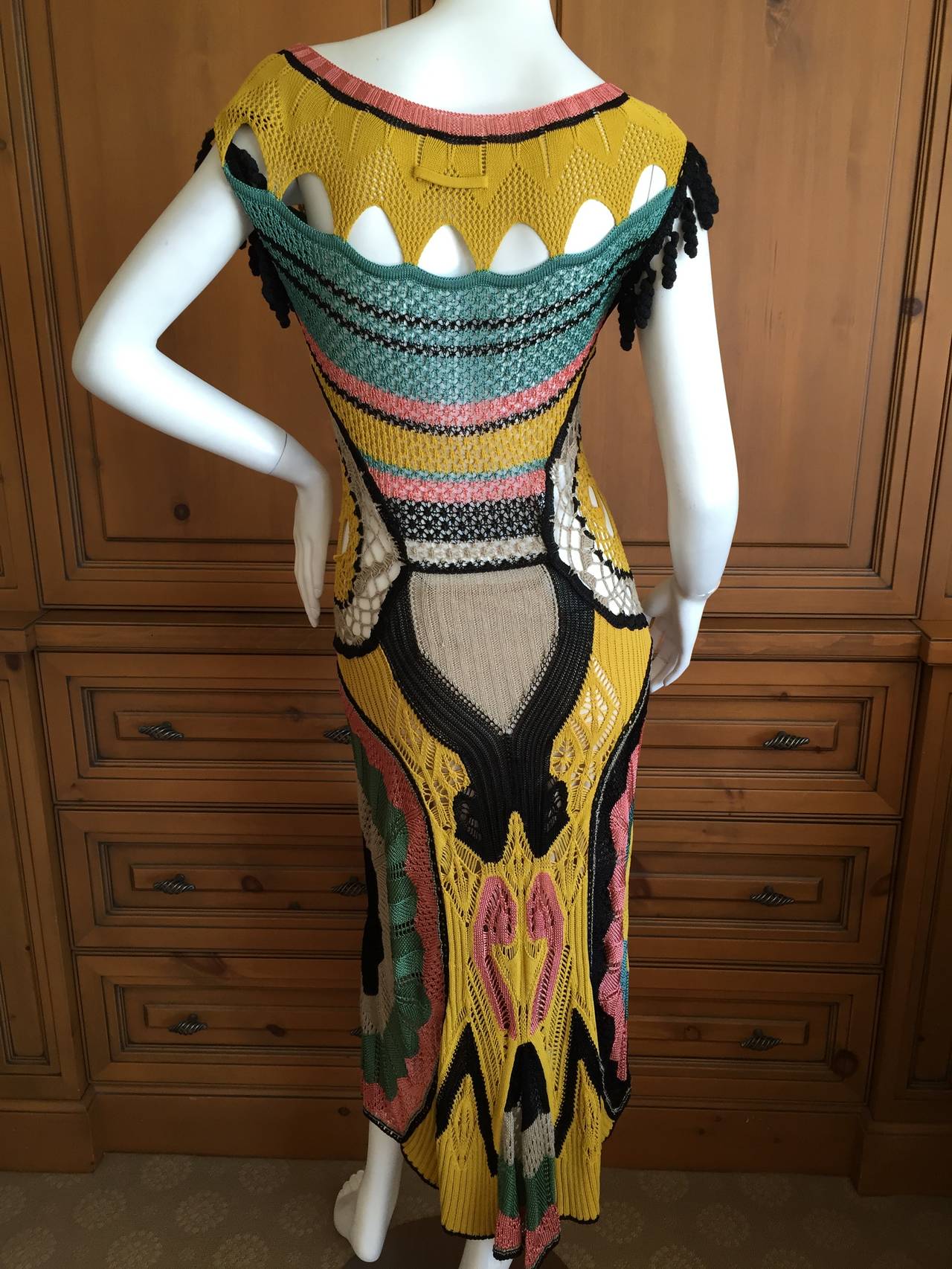 Jean Paul Gaultier Crochet Multicolor Dress 4