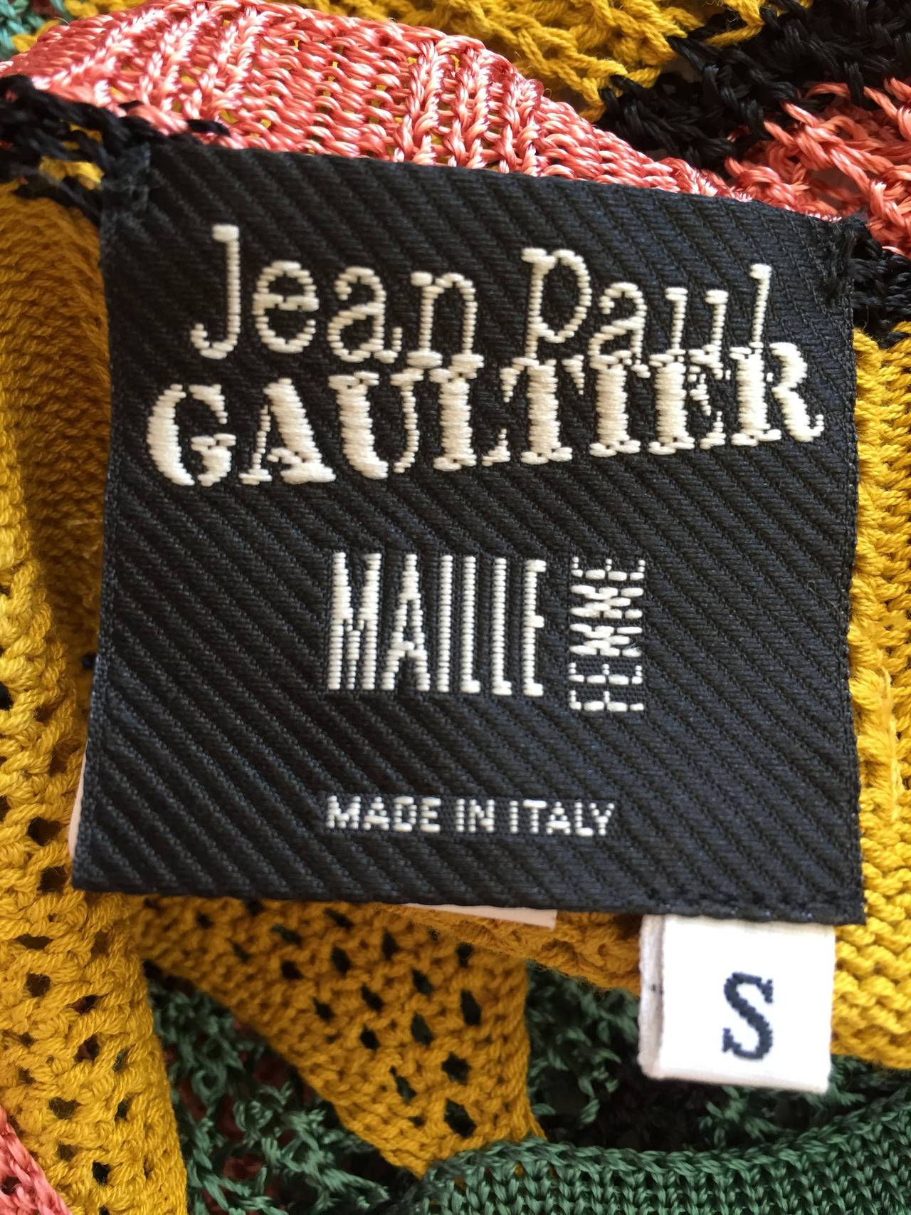 Jean Paul Gaultier Crochet Multicolor Dress 6