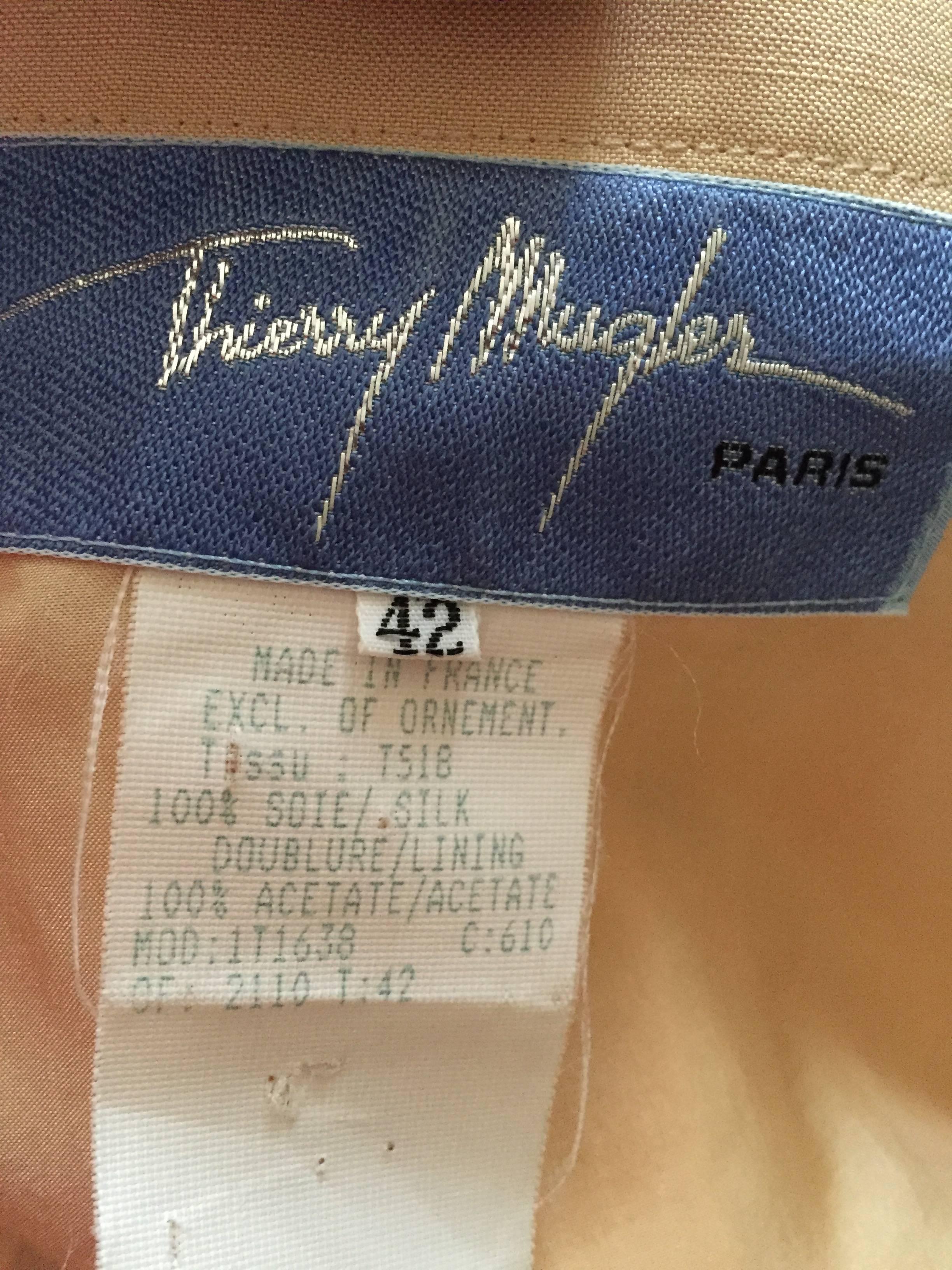Thierry Mugler Vintage Silk Pant Suit  Size 42 For Sale 3