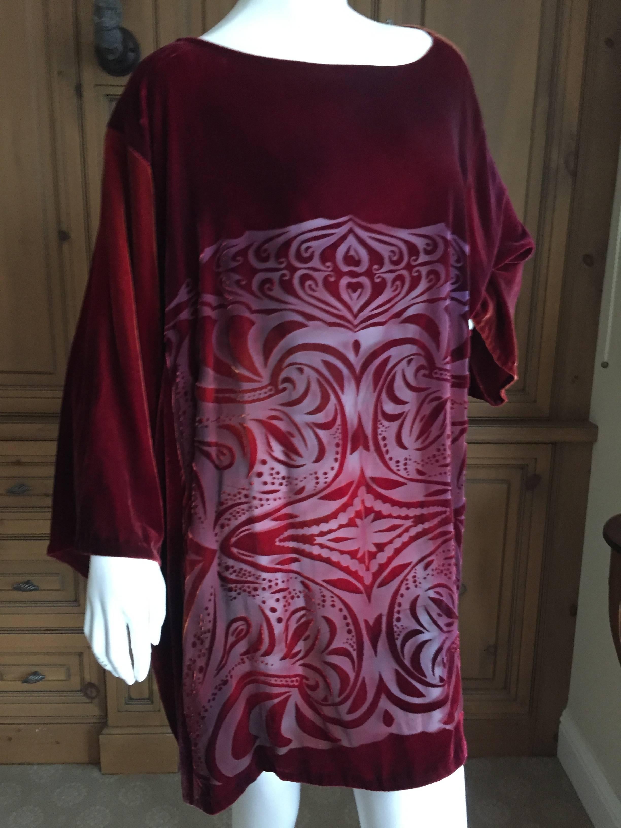 Black Patricia Lester Wales Devore Velvet Dress For Sale