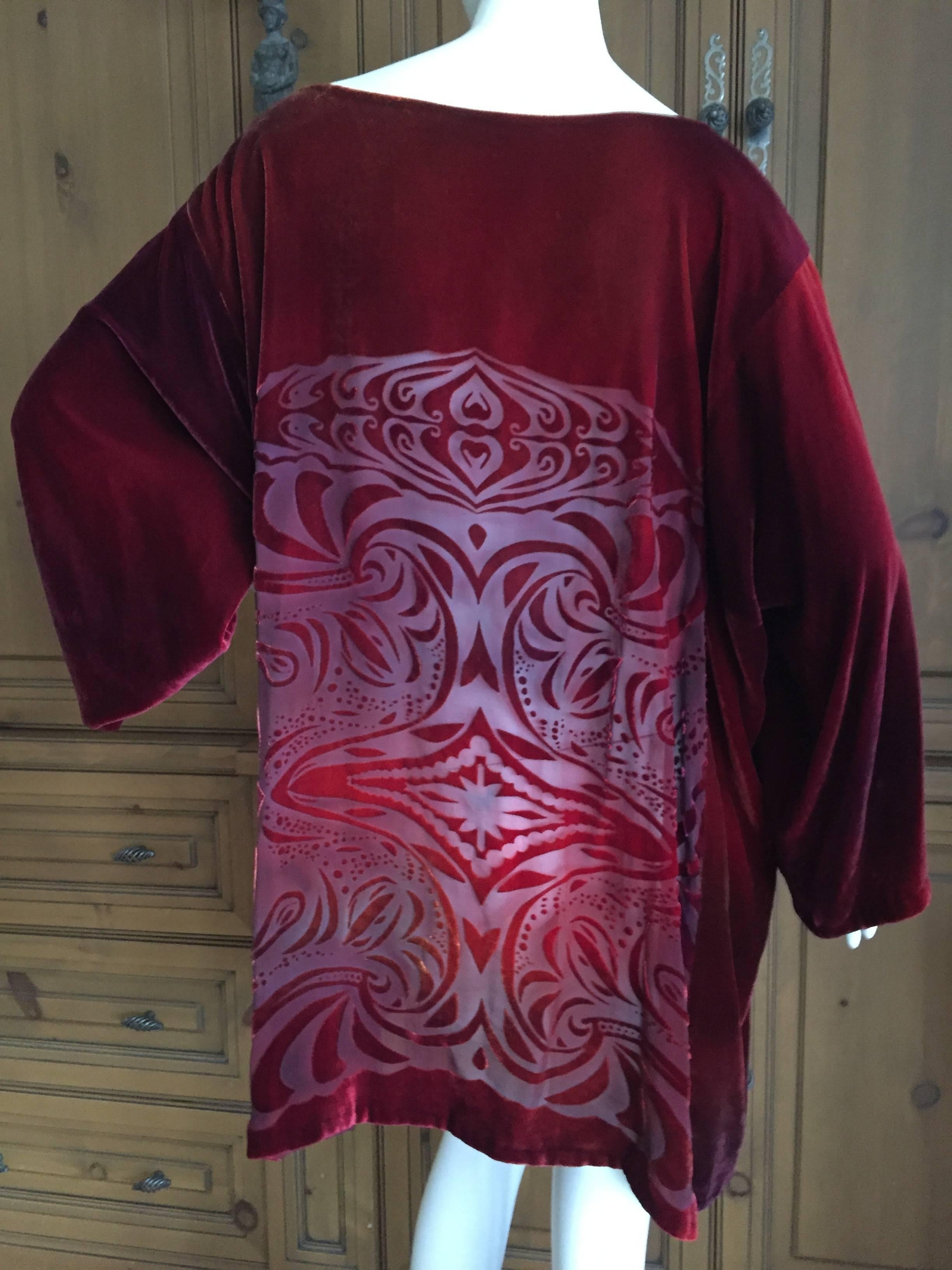 Women's or Men's Patricia Lester Wales Devore Velvet Dress For Sale