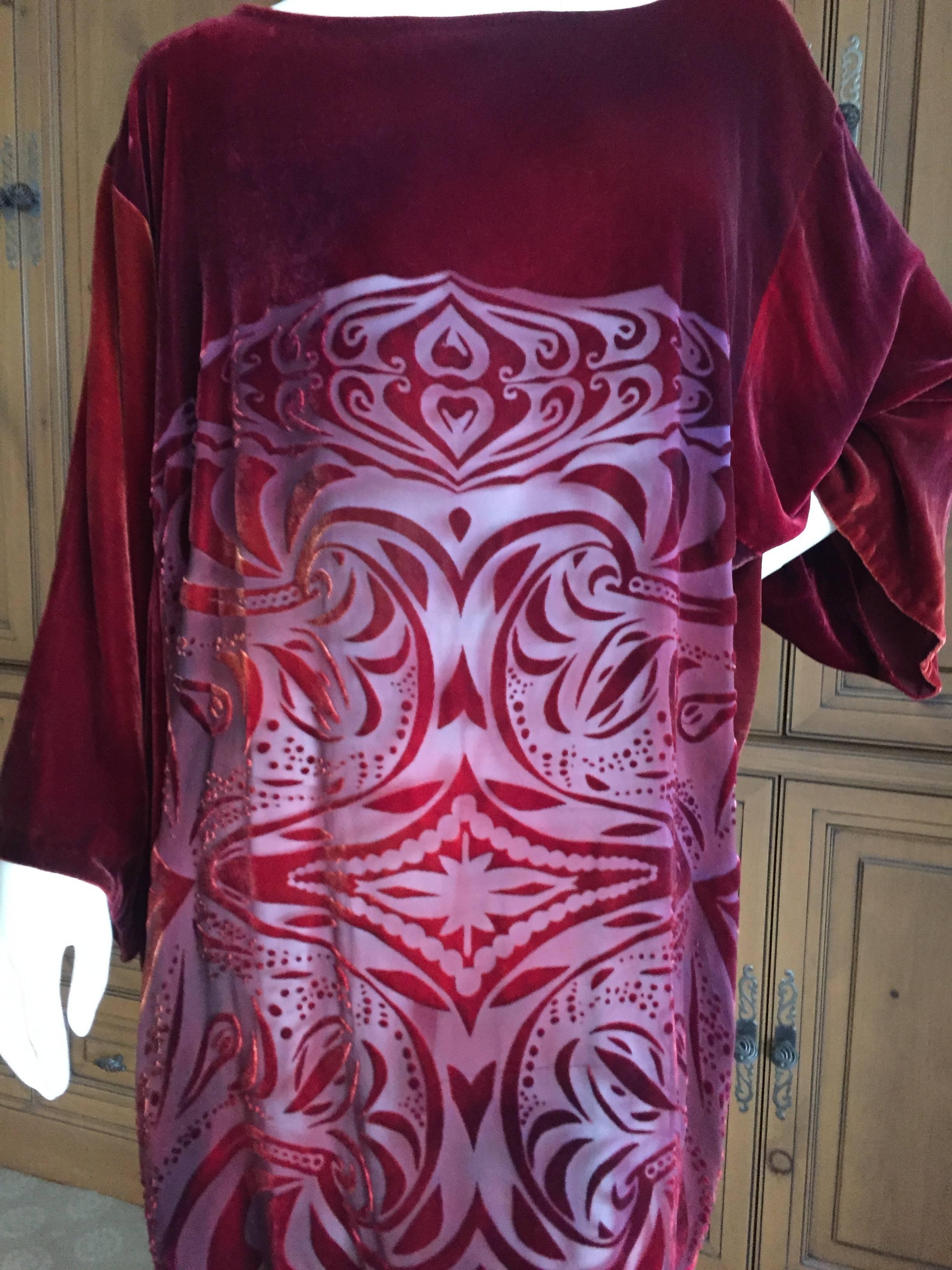 Patricia Lester Wales Devore Velvet Dress For Sale 2