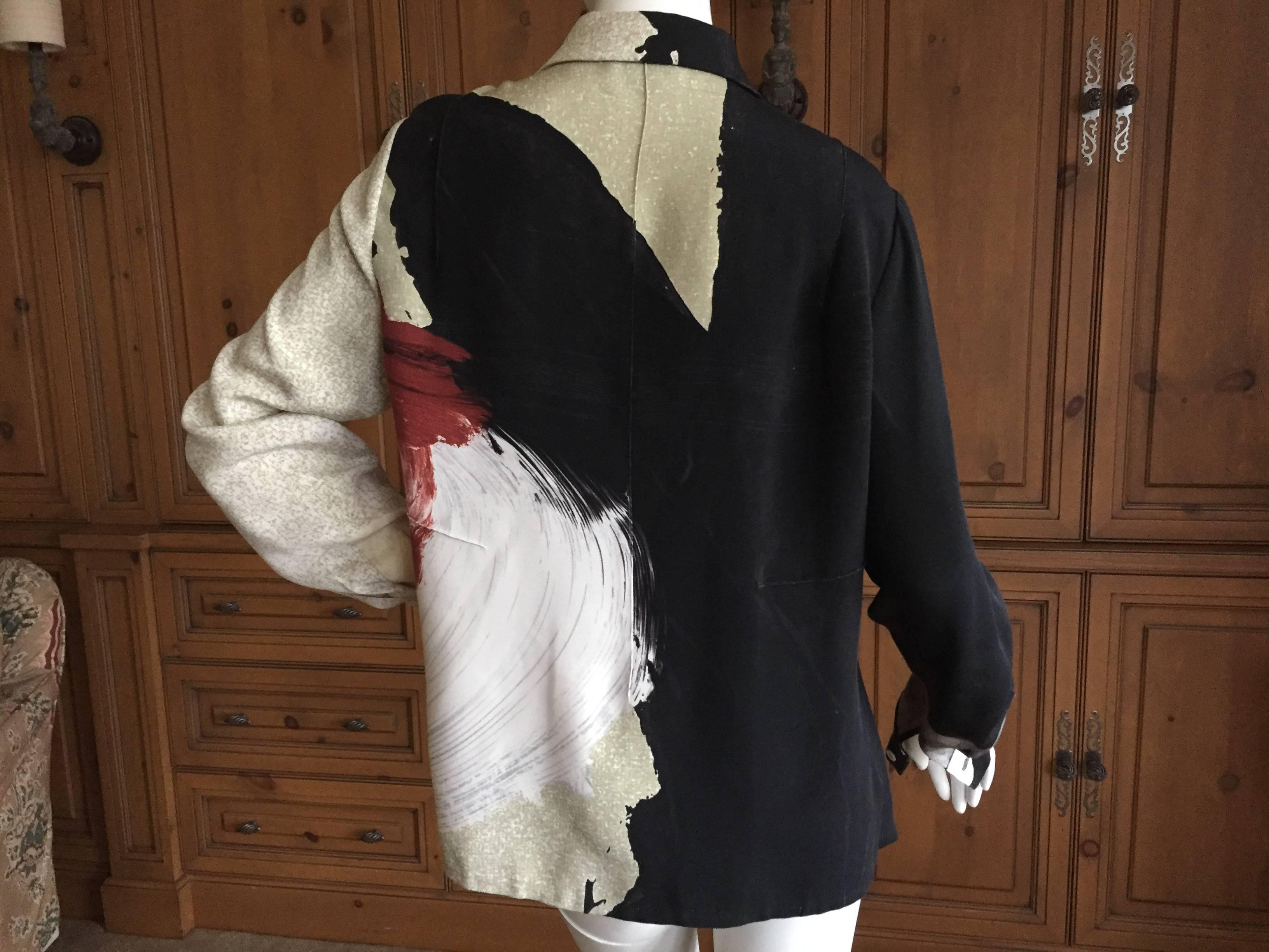 Women's or Men's Chado Ralph Rucci Hand Painted Silk Blouse