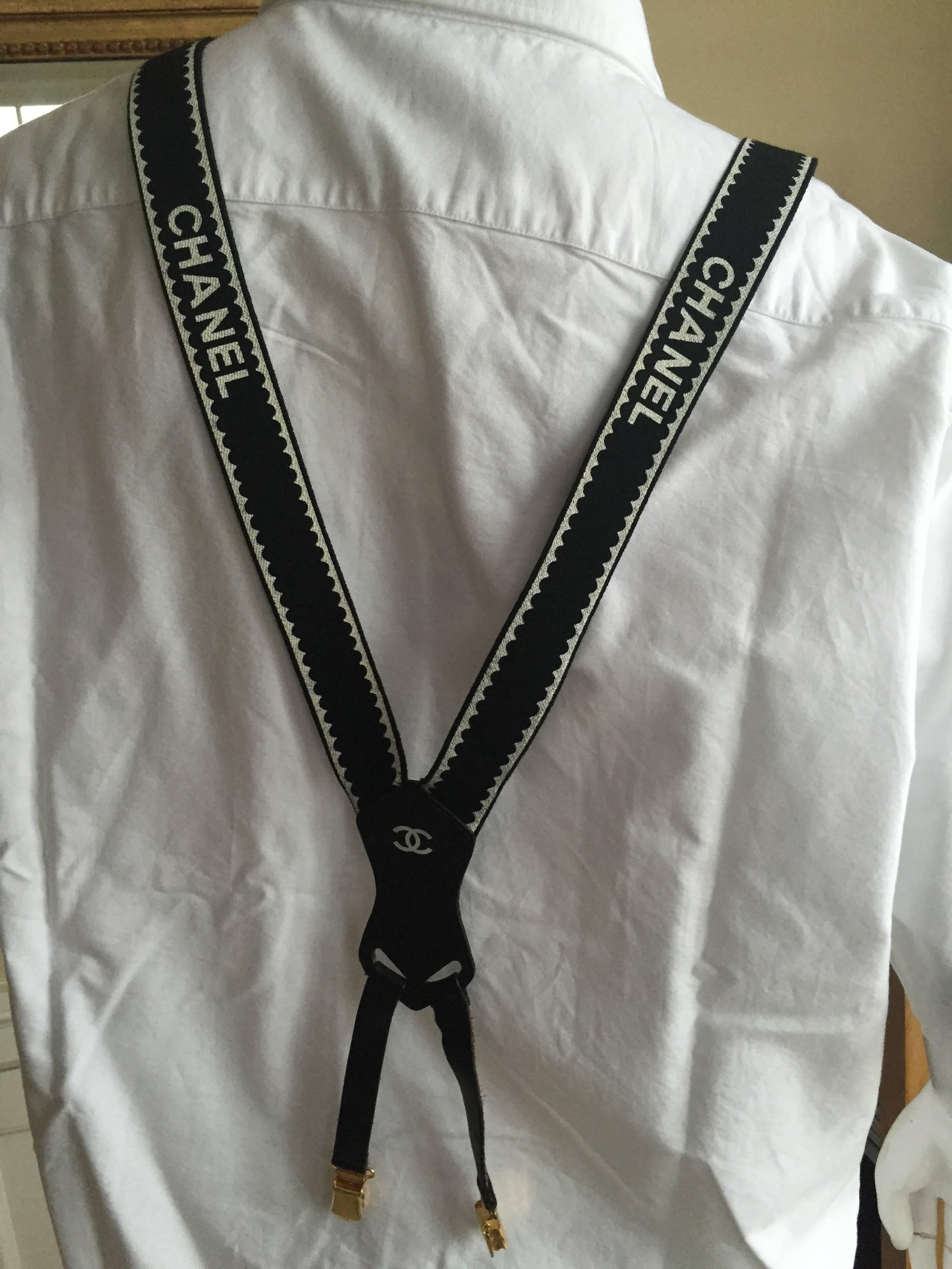 Chanel Suspenders in Pristine Condition In New Condition In Cloverdale, CA