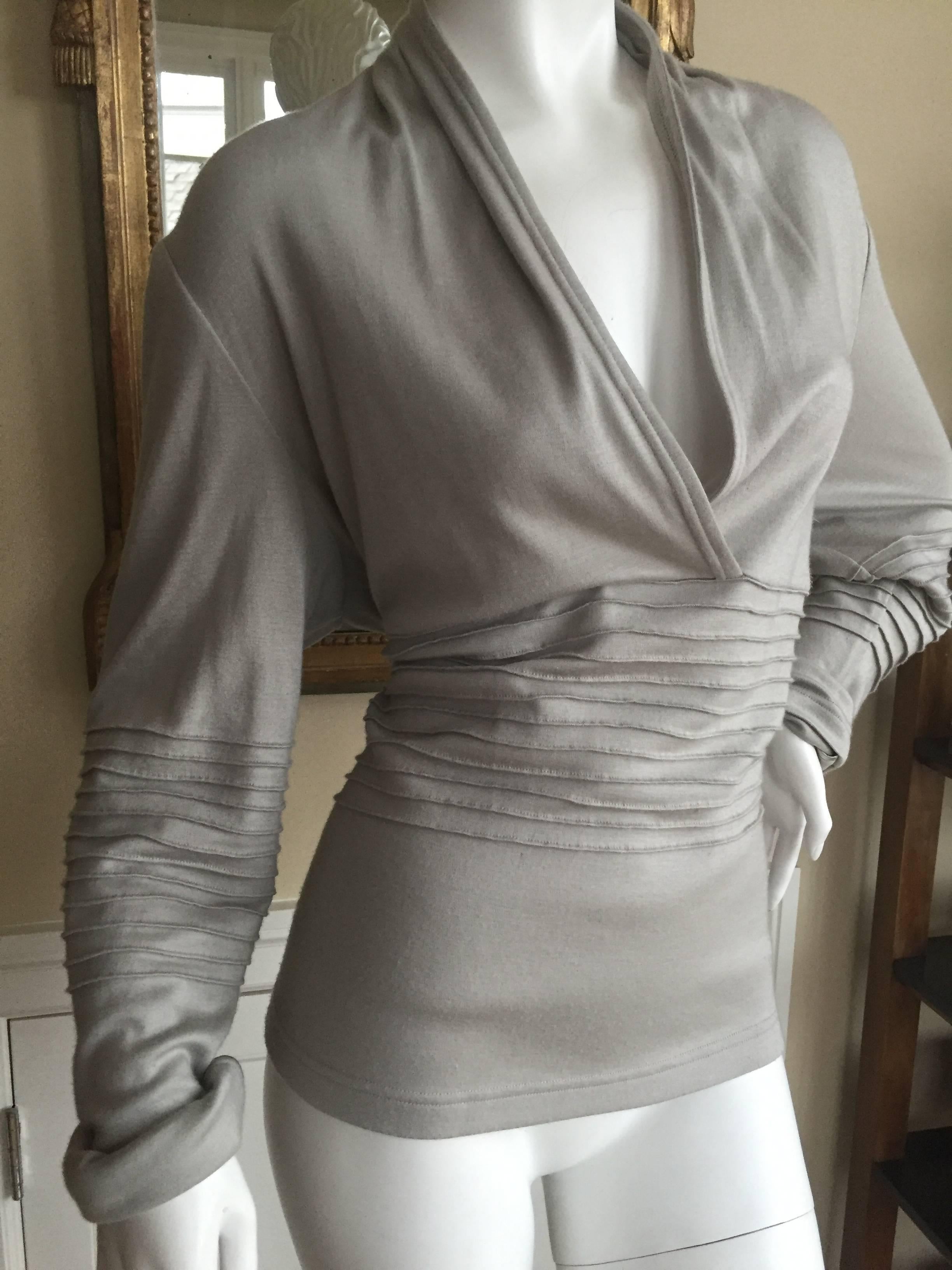 Chado Ralph Rucci Cashmere & Silk Top Size 18 In Excellent Condition For Sale In Cloverdale, CA