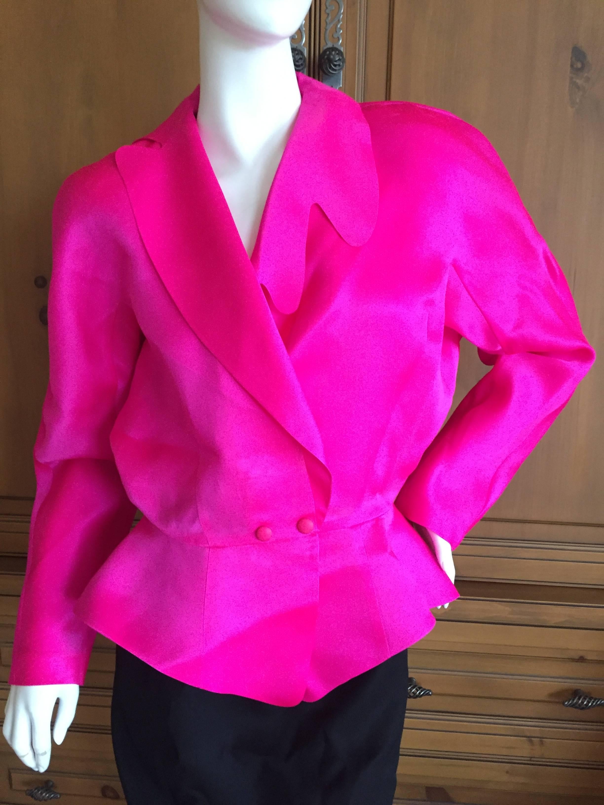 shocking pink blouse