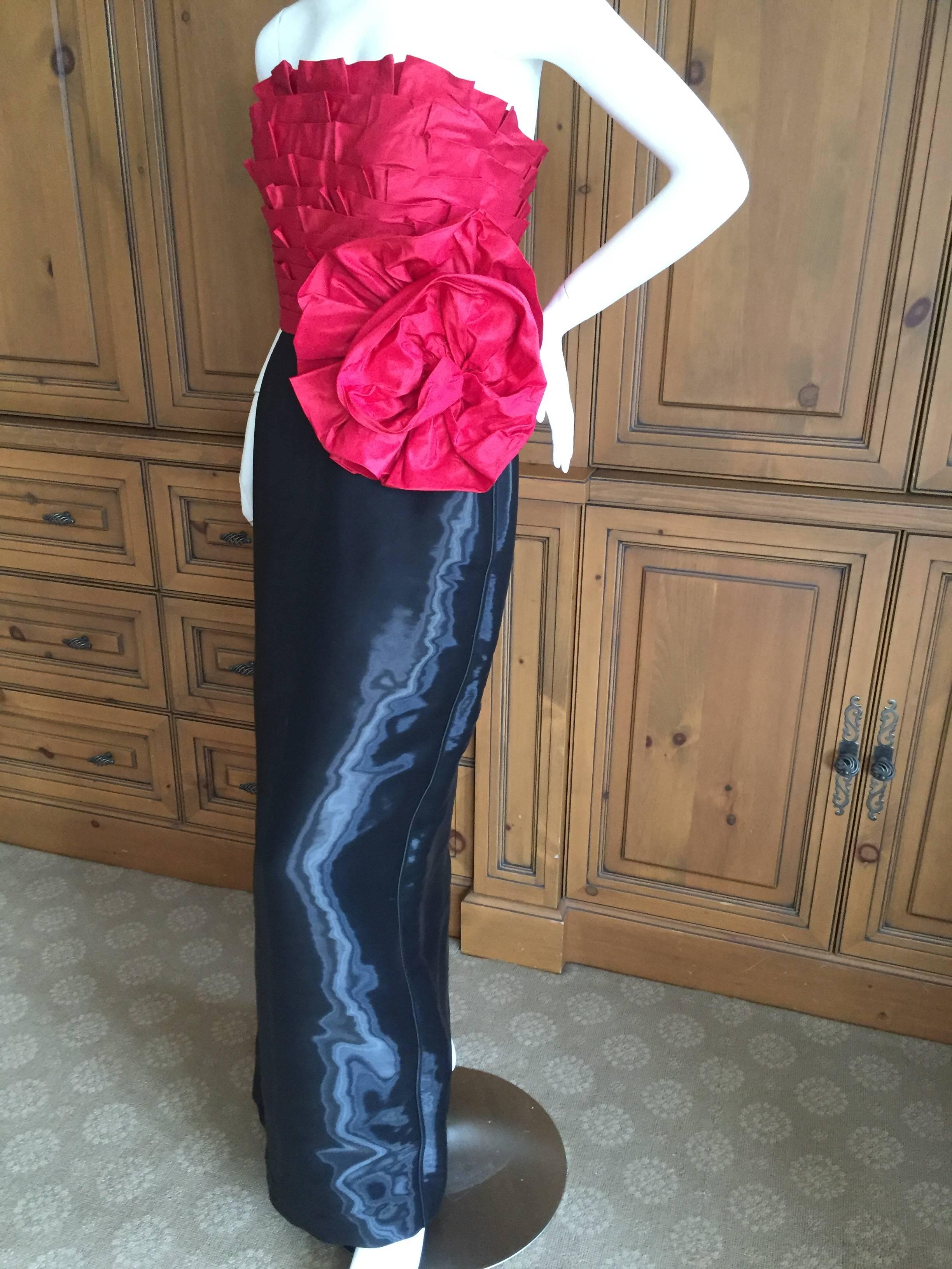 Oscar de la Renta Strapless Vintage Evening Gown For Sale 3