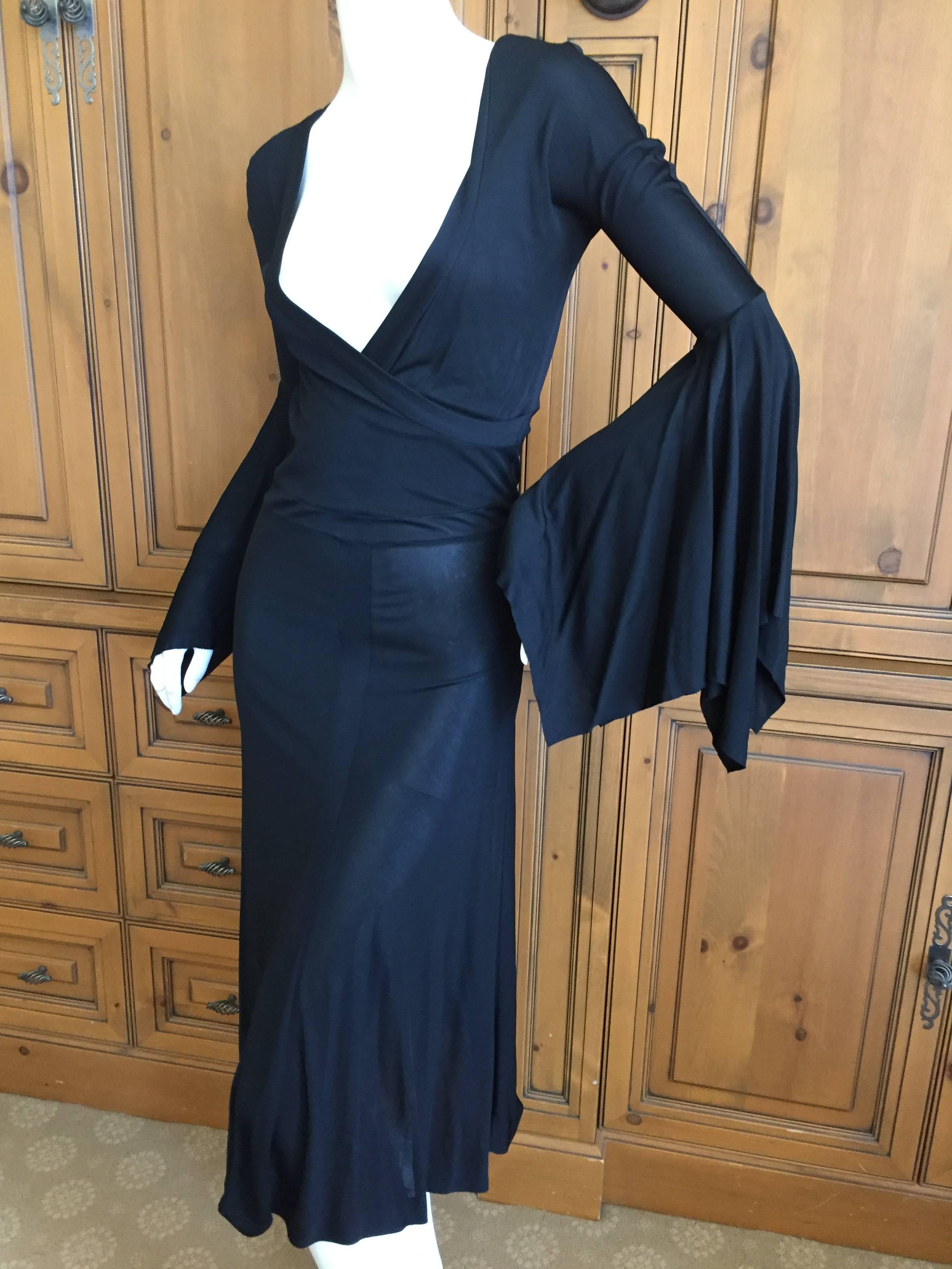 Tom Ford Yves Saint Laurent Bell Sleeve Dress In Excellent Condition In Cloverdale, CA