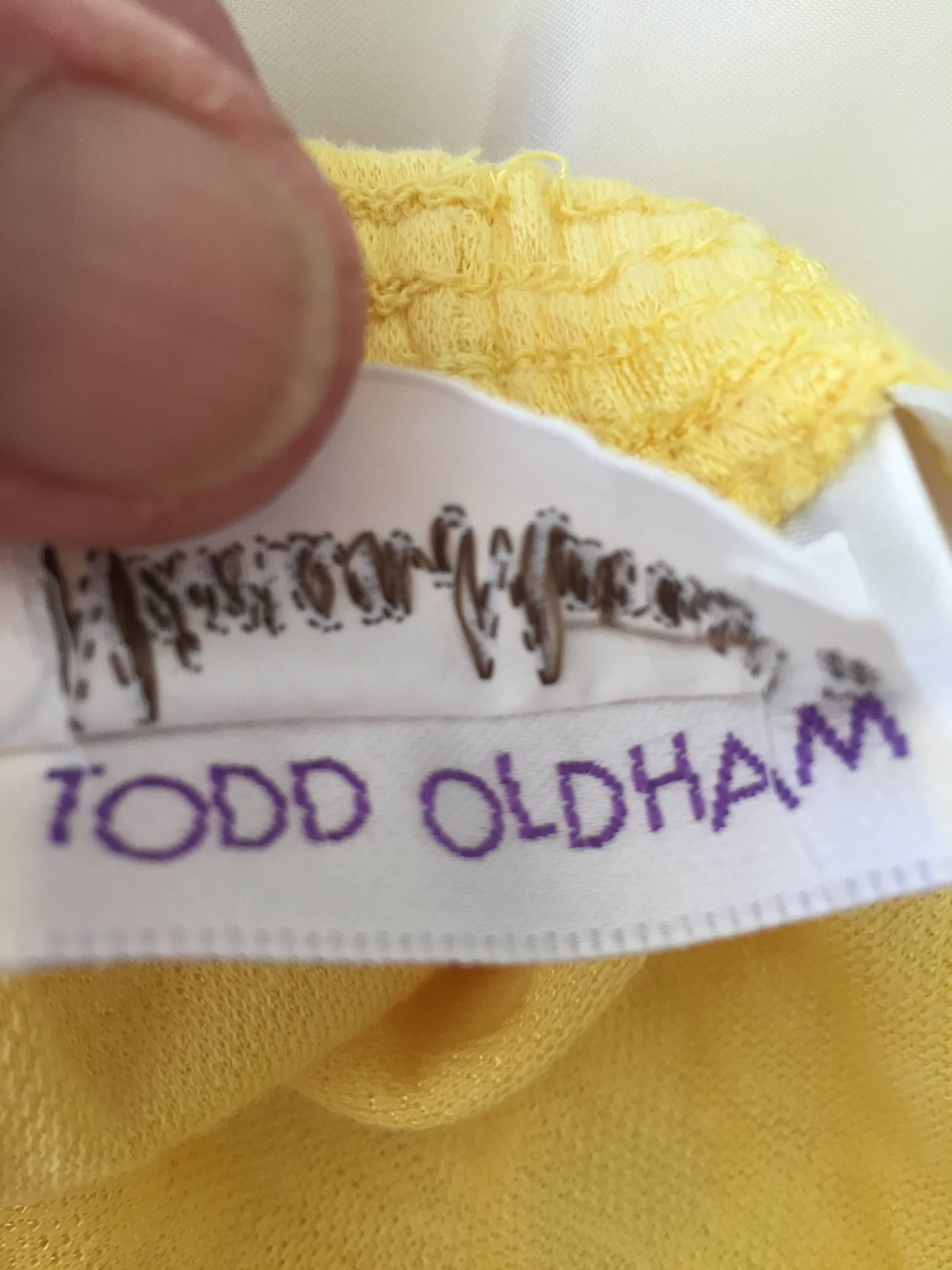 Todd Oldham Jaunty Yellow Dress Set Neiman's Deadstock with Tags For Sale 3