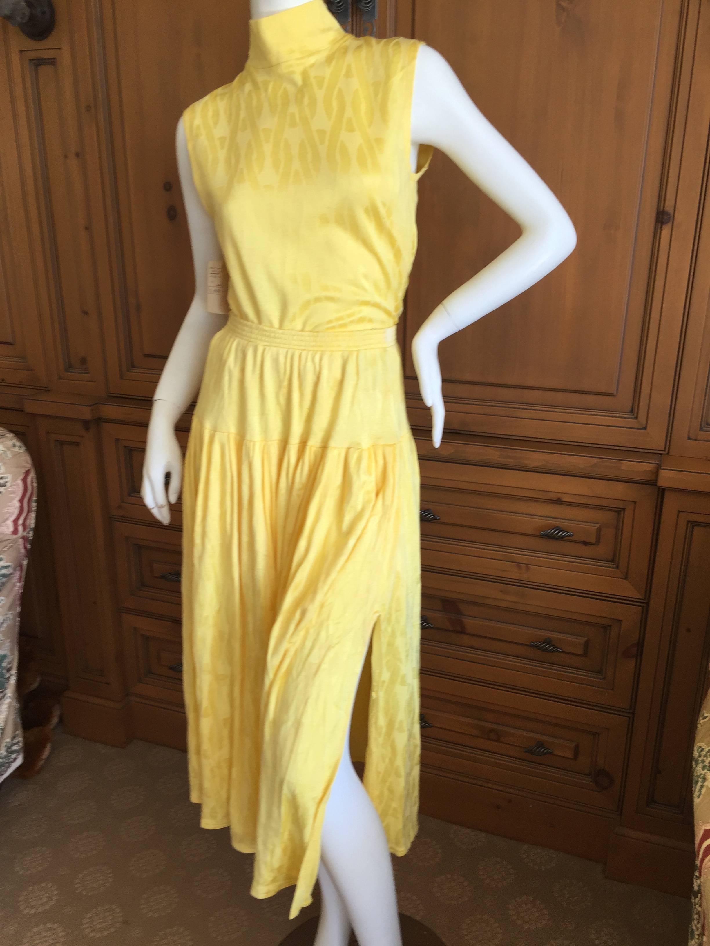 Women's Todd Oldham Jaunty Yellow Dress Set Neiman's Deadstock with Tags For Sale