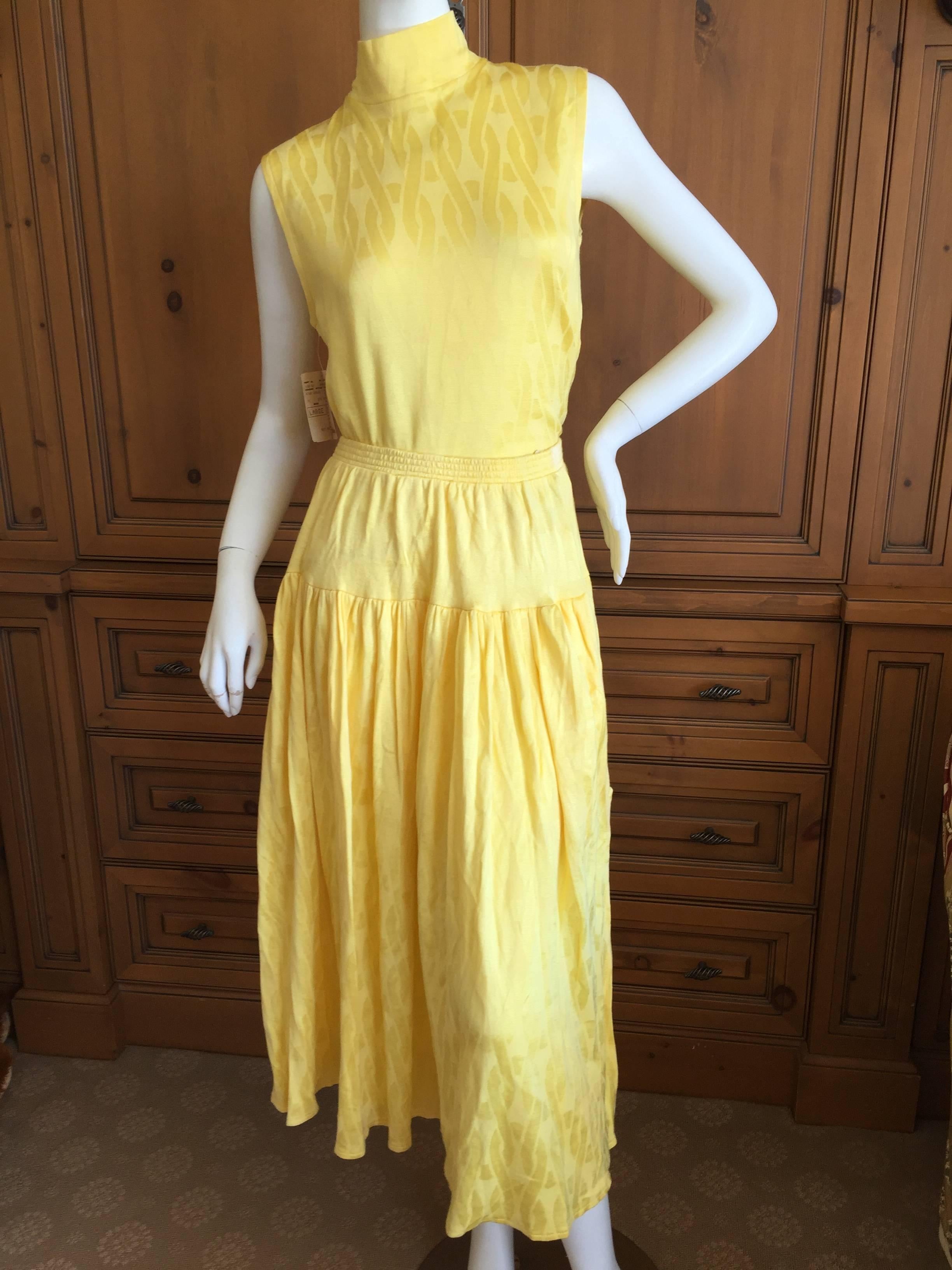 Todd Oldham Jaunty Yellow Dress Set Neiman's Deadstock with Tags For Sale 2
