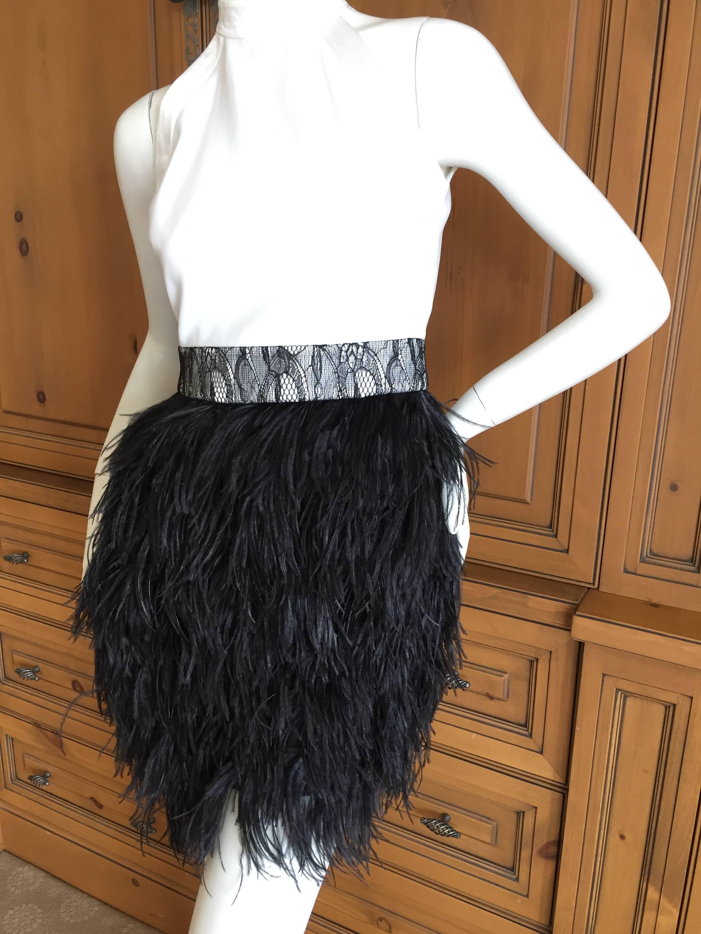 Givenchy by Riccardo Tischi Cocktail Dress with Feather Skirt 3