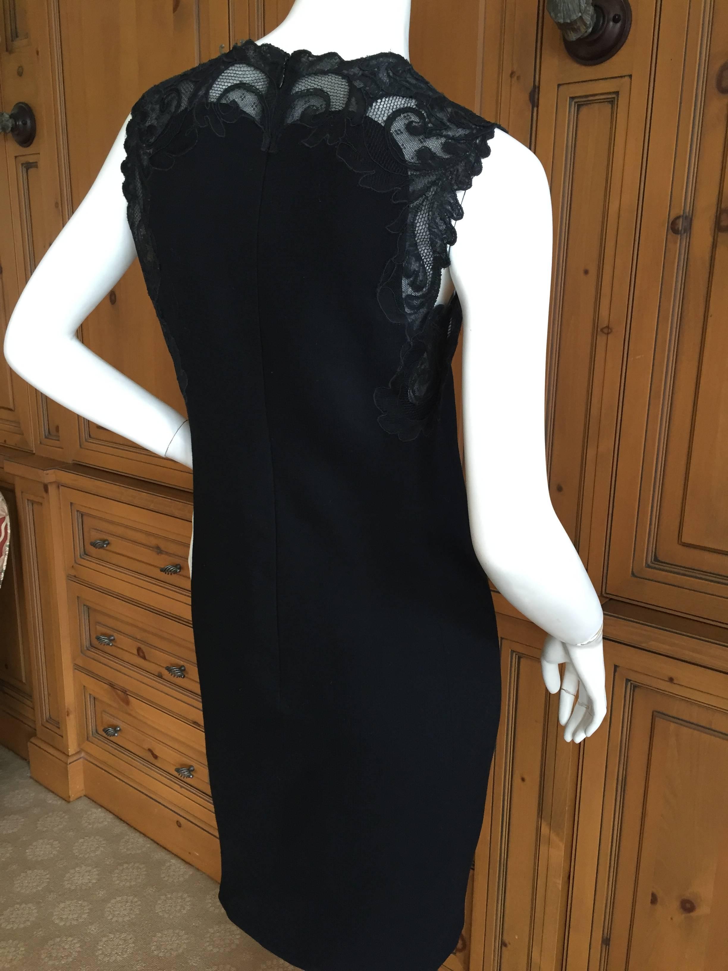 Gianni Versace Couture Lace Accented Little Black Dress For Sale 1