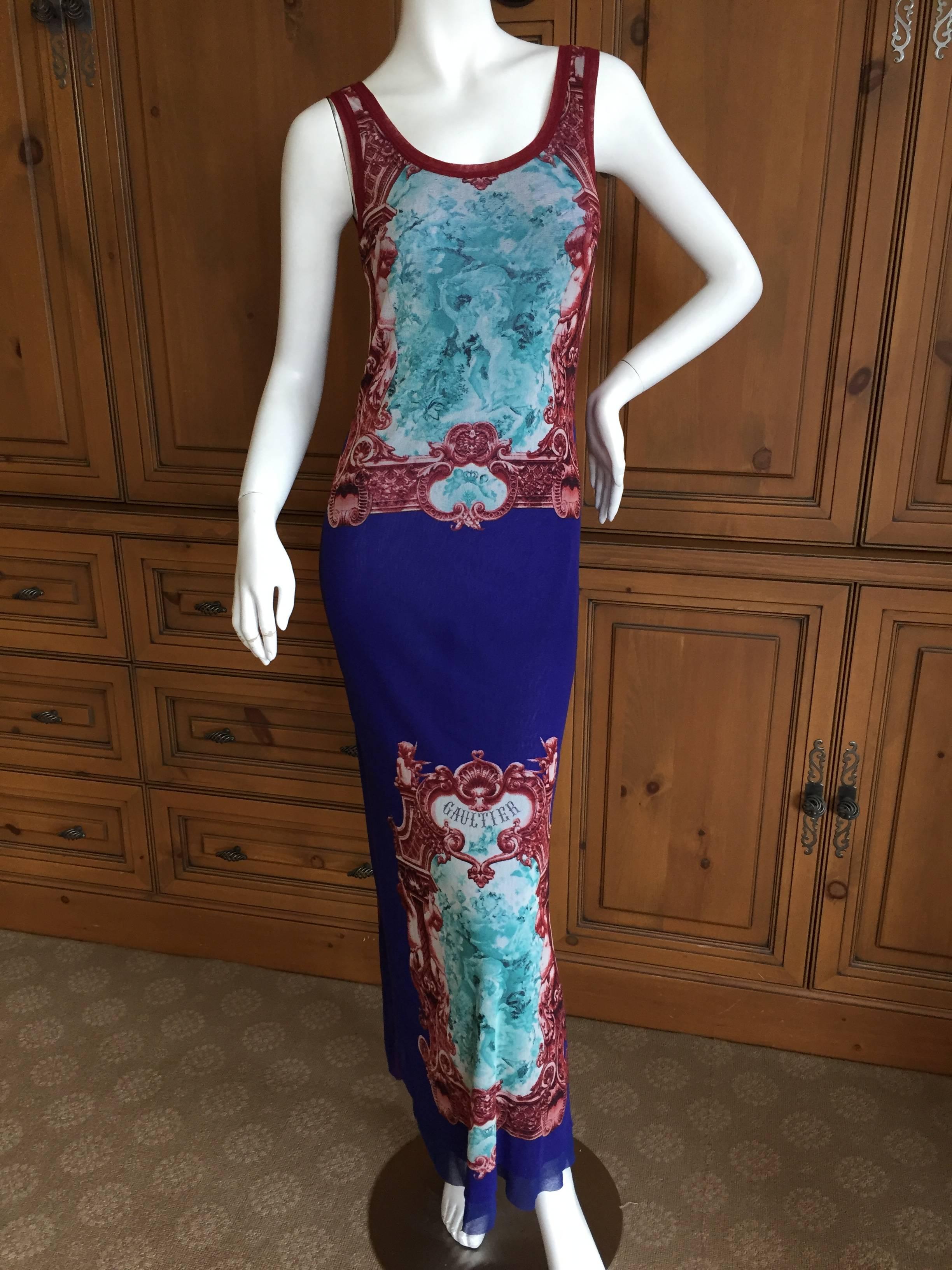 Jean Paul Gaultier Soleil Sleeveless Long Dress In Excellent Condition For Sale In Cloverdale, CA
