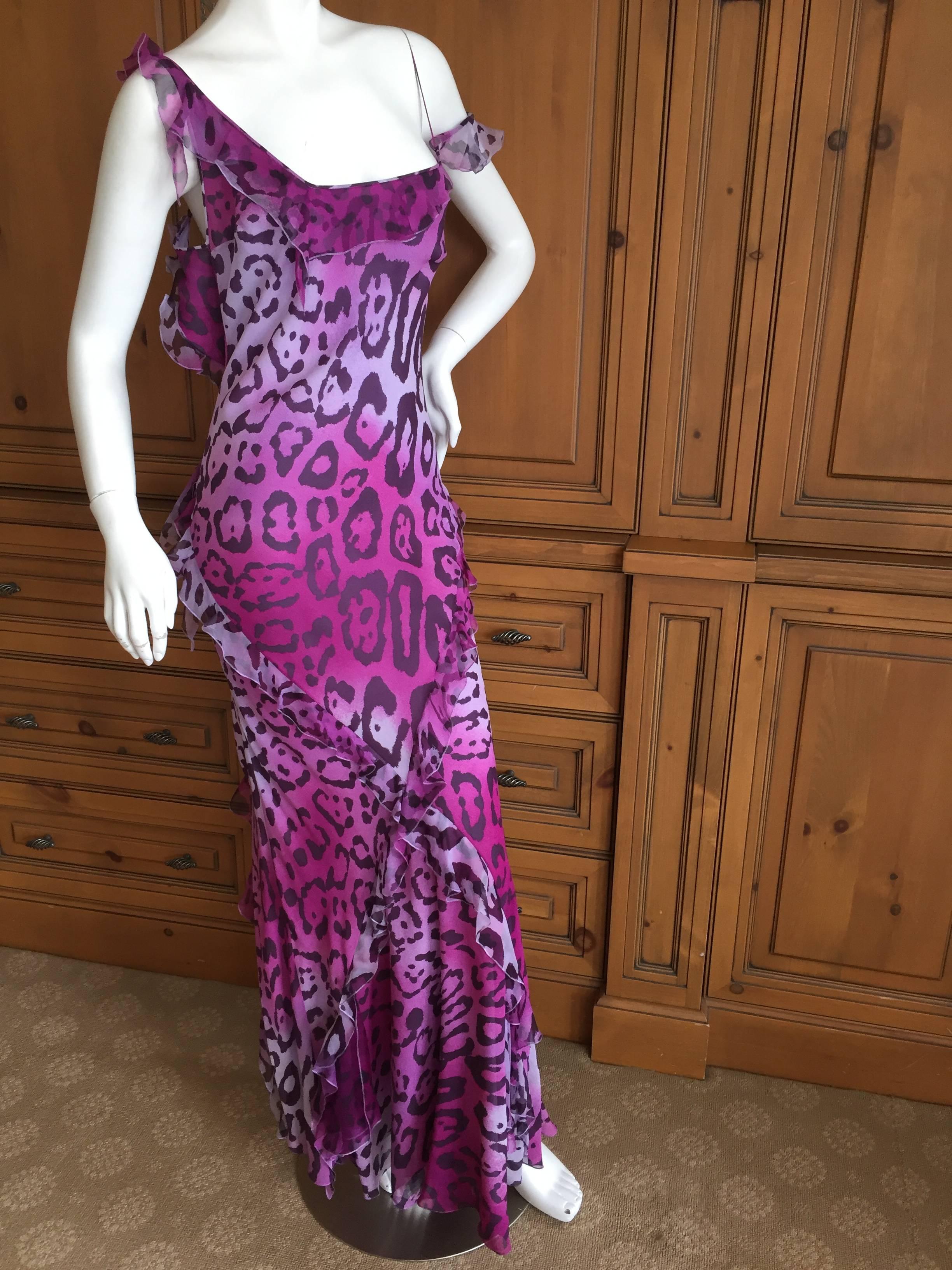 Christian Dior by John Galliano Bias Cut Leopard Dress For Sale at 1stDibs