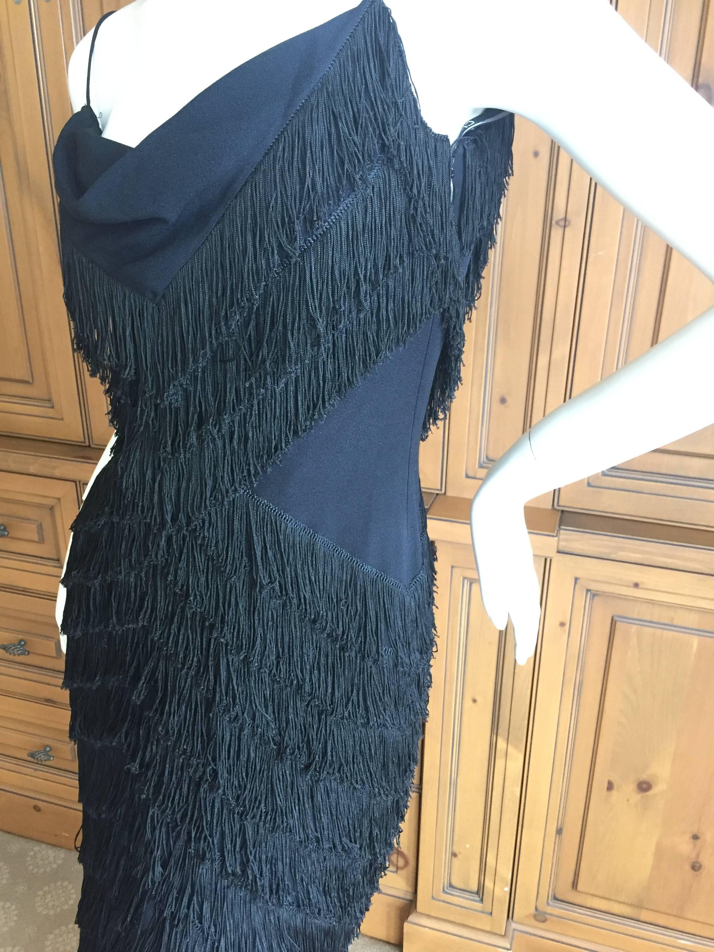 fringed chevron dress