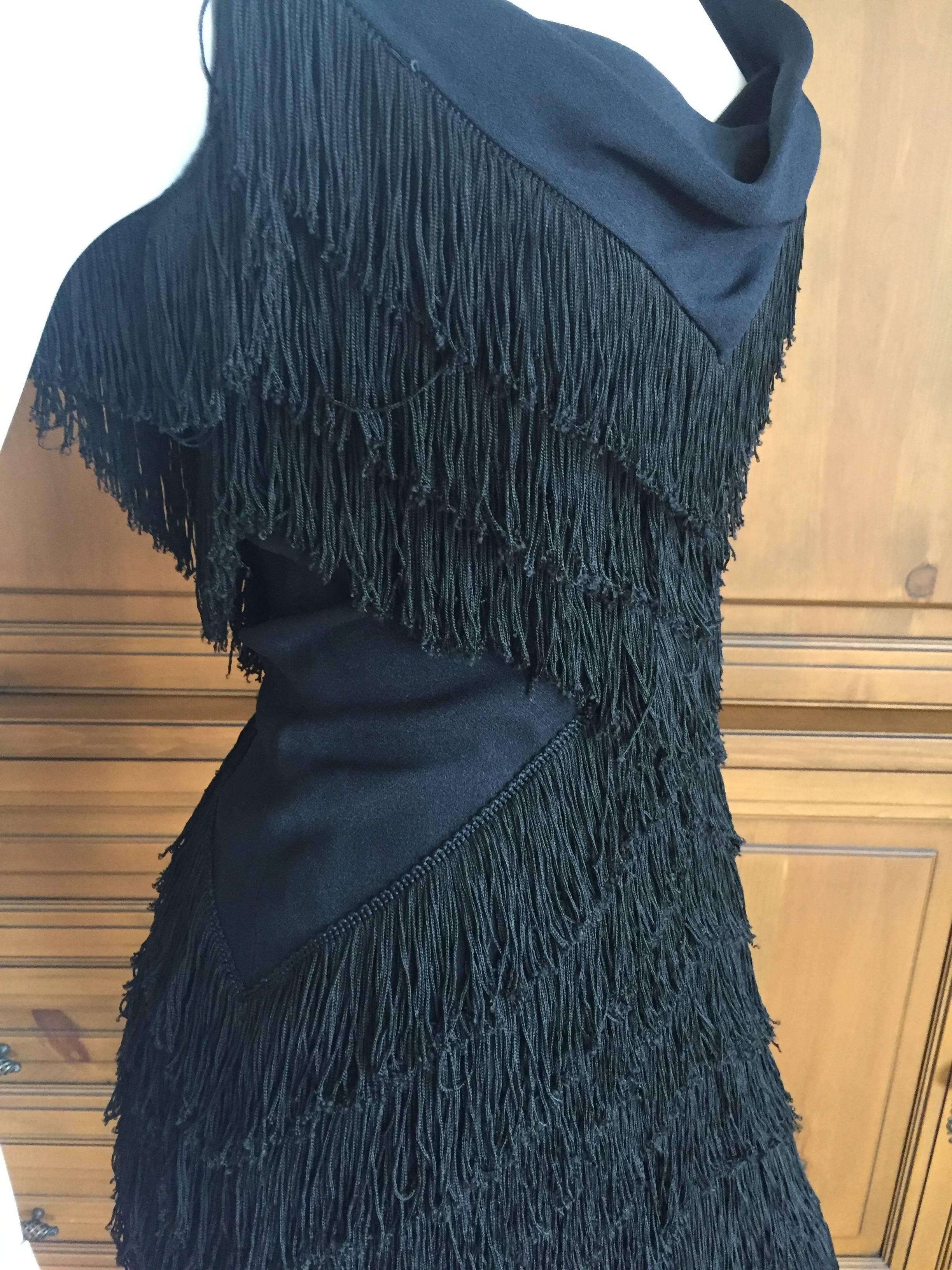 Christian Dior Chevron Pattern Fringed Dress by John Galliano 1