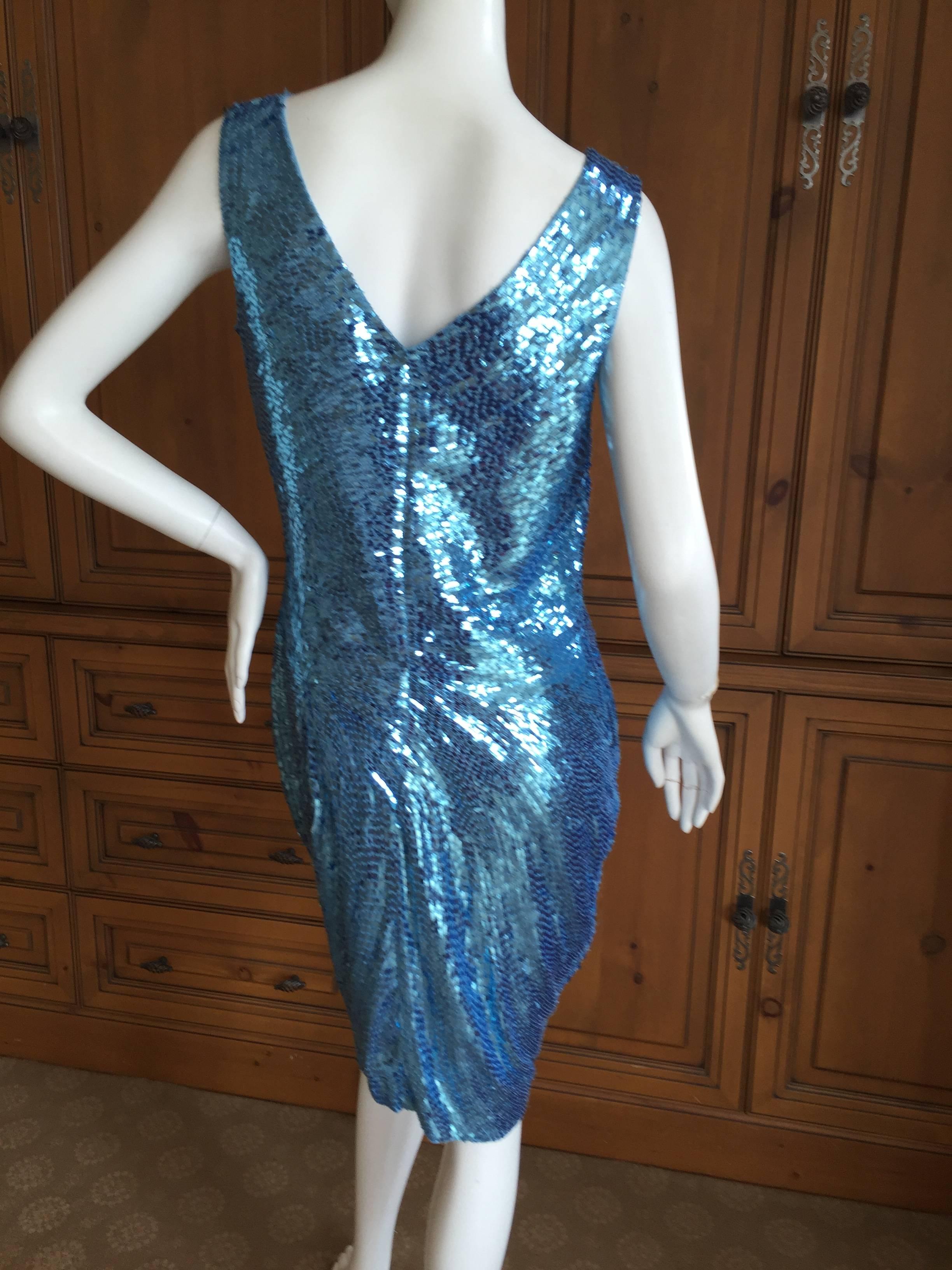 Versace Sequin Sheath Dress In New Condition For Sale In Cloverdale, CA