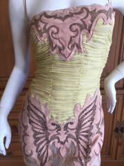 Valentino Amazing Bead Embellished Fringed Suede Dress
